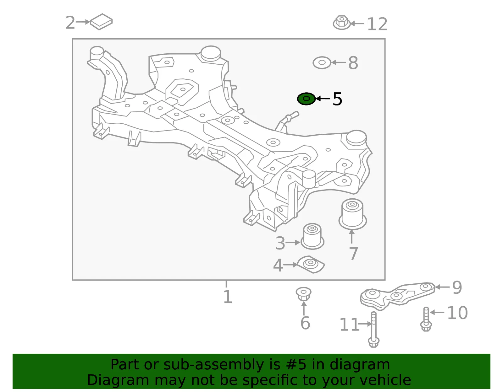 Front Insulator Stopper - Kia (62472-C6000) - view 2