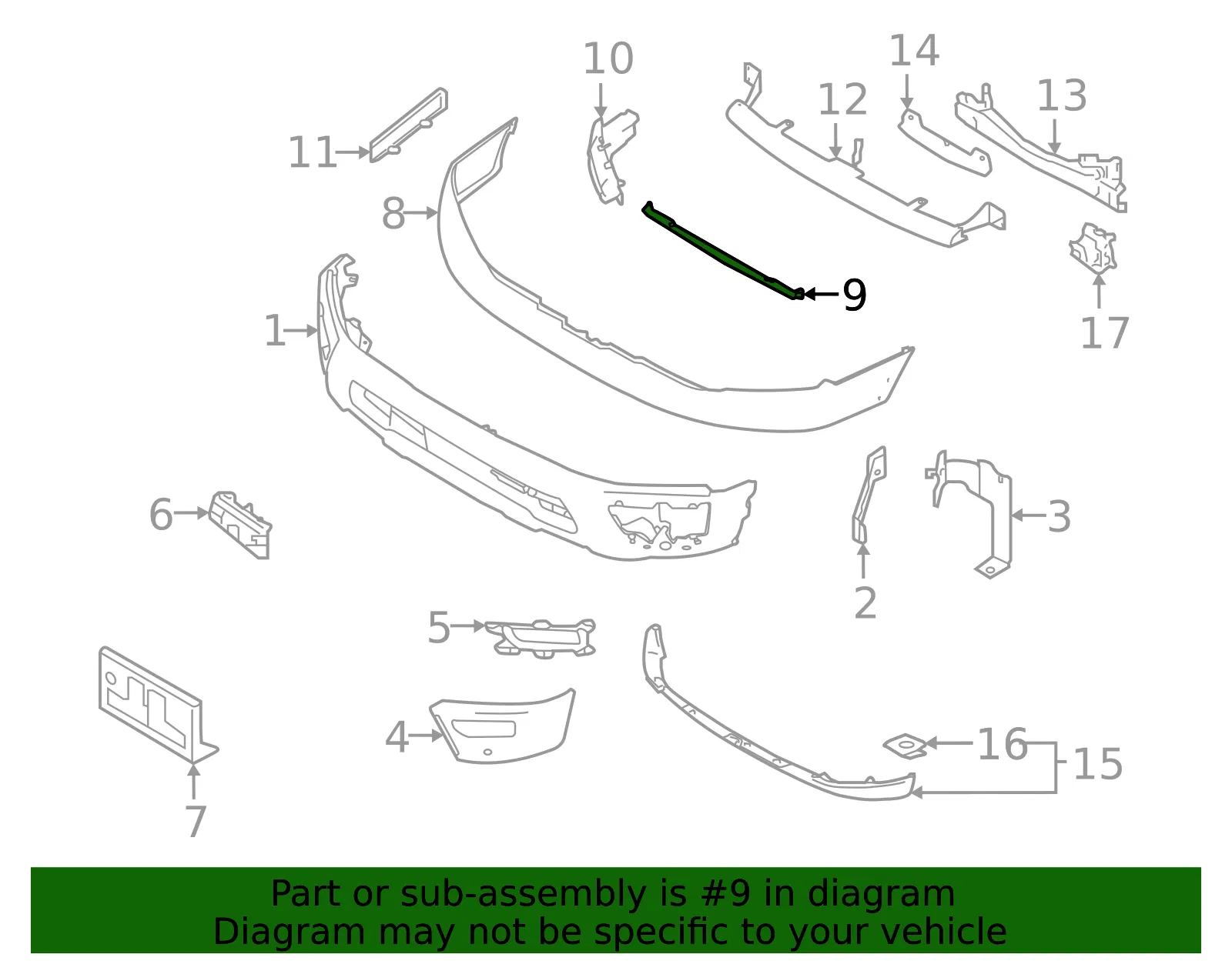 Upper Cover Seal - Nissan (62612-9FV0A) - view 2