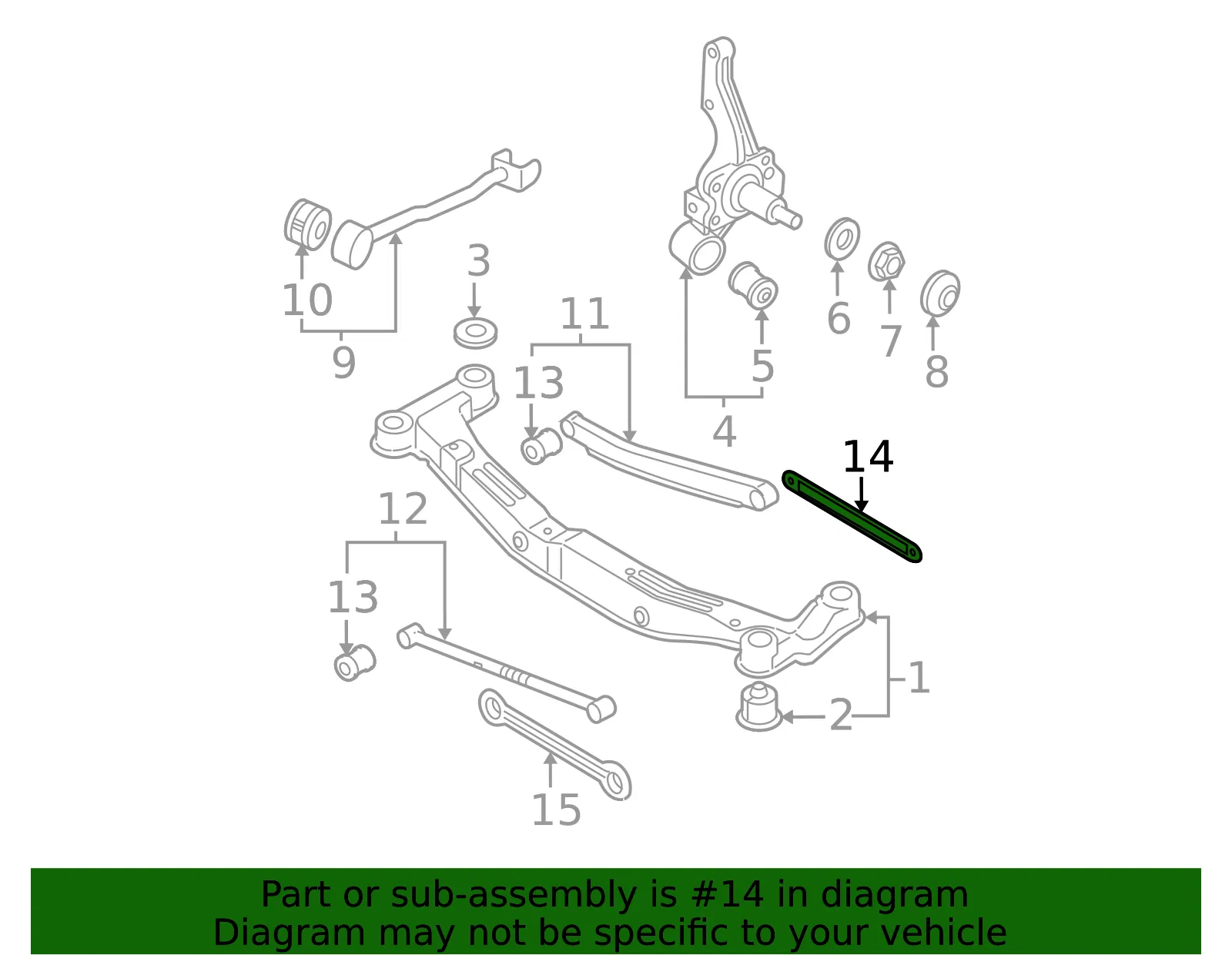 Front Bracket - Kia (62653-2E000) - view 2