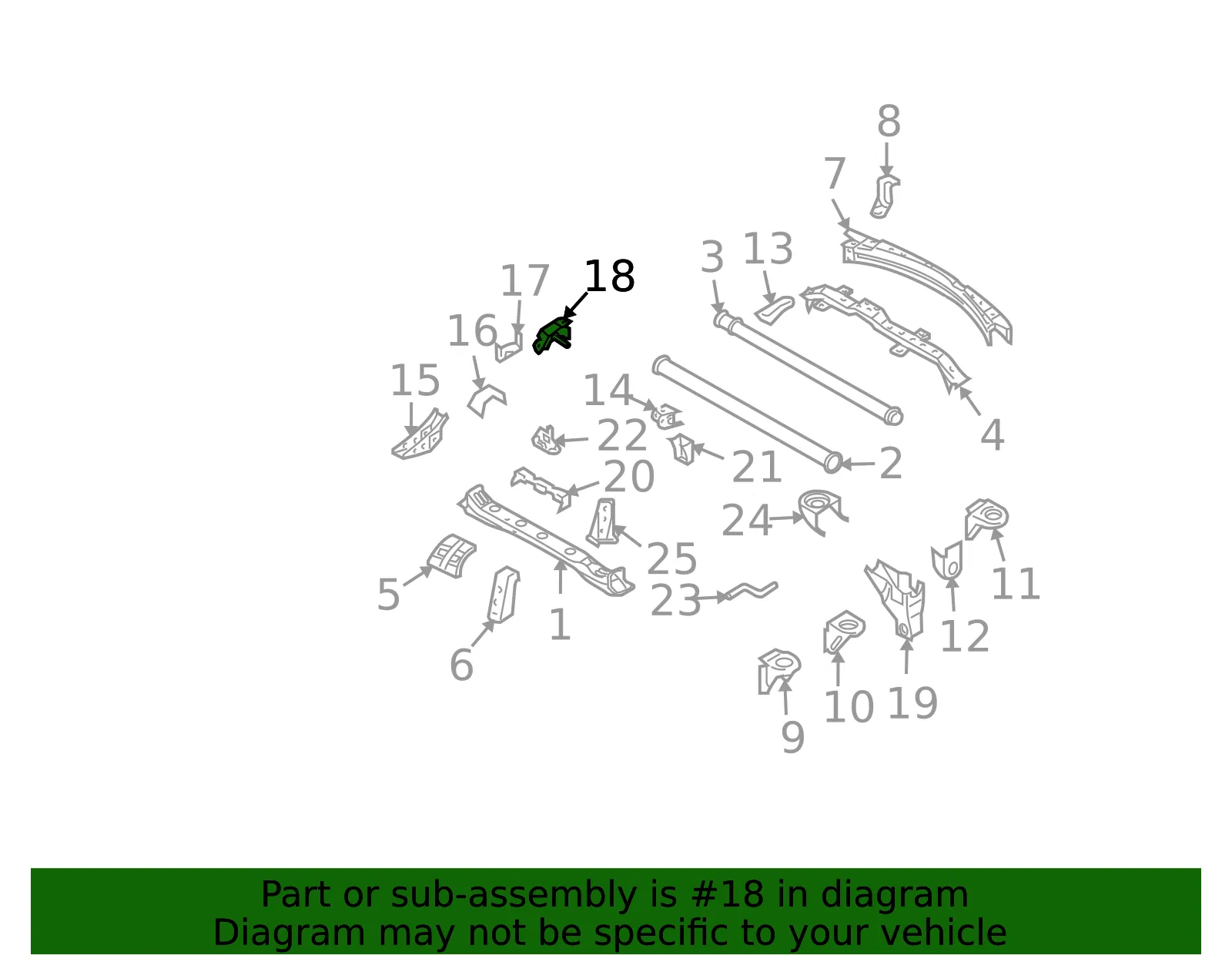 Mount Bracket - Kia (62680-3E000) - view 2