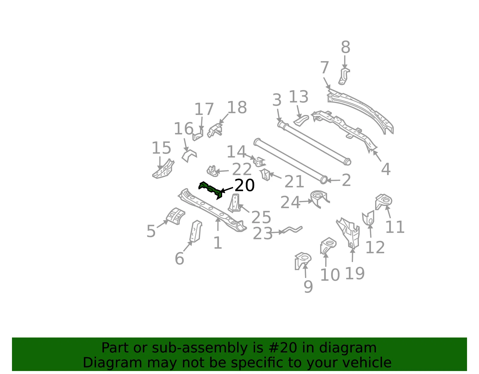 Mount Bracket - Kia (62710-3E000) - view 2