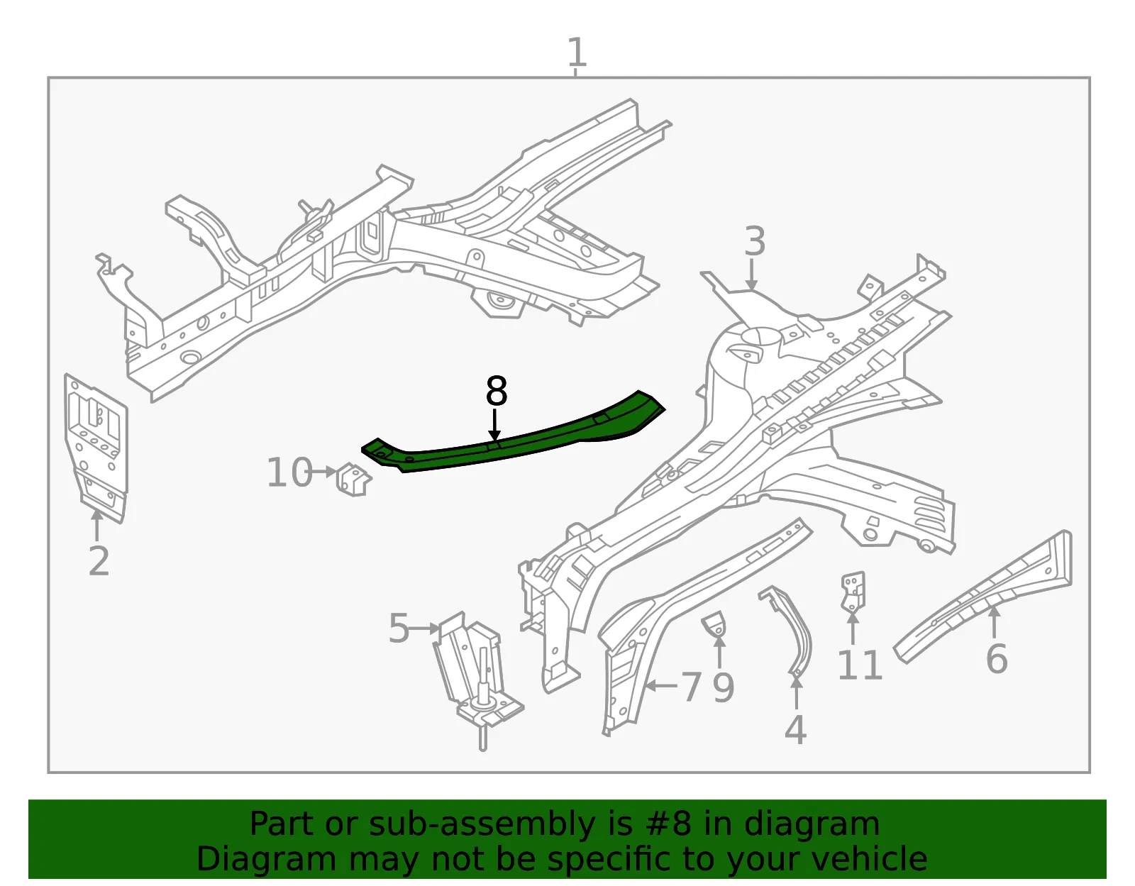 Reinforcement - Kia (641B1-L2000) - view 2