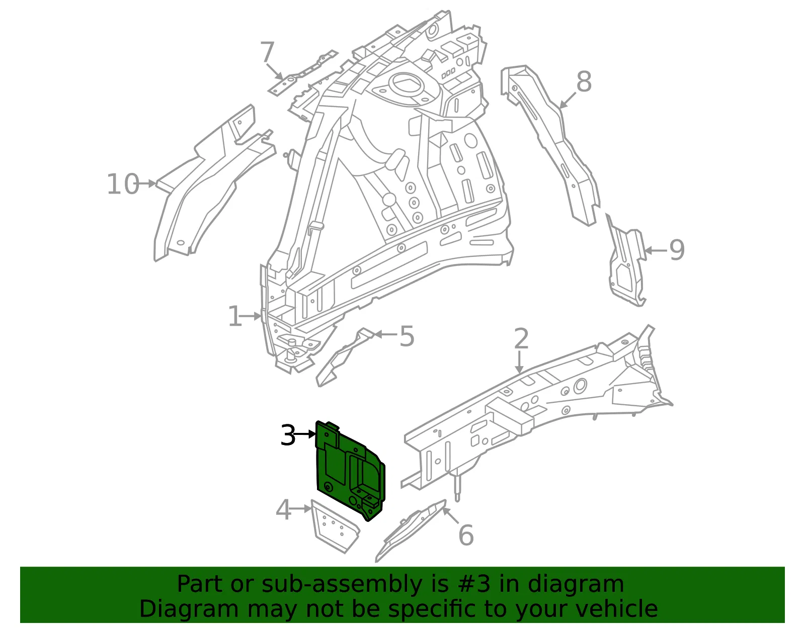 Front Mount Bracket - Kia (64575-CV000) - view 2