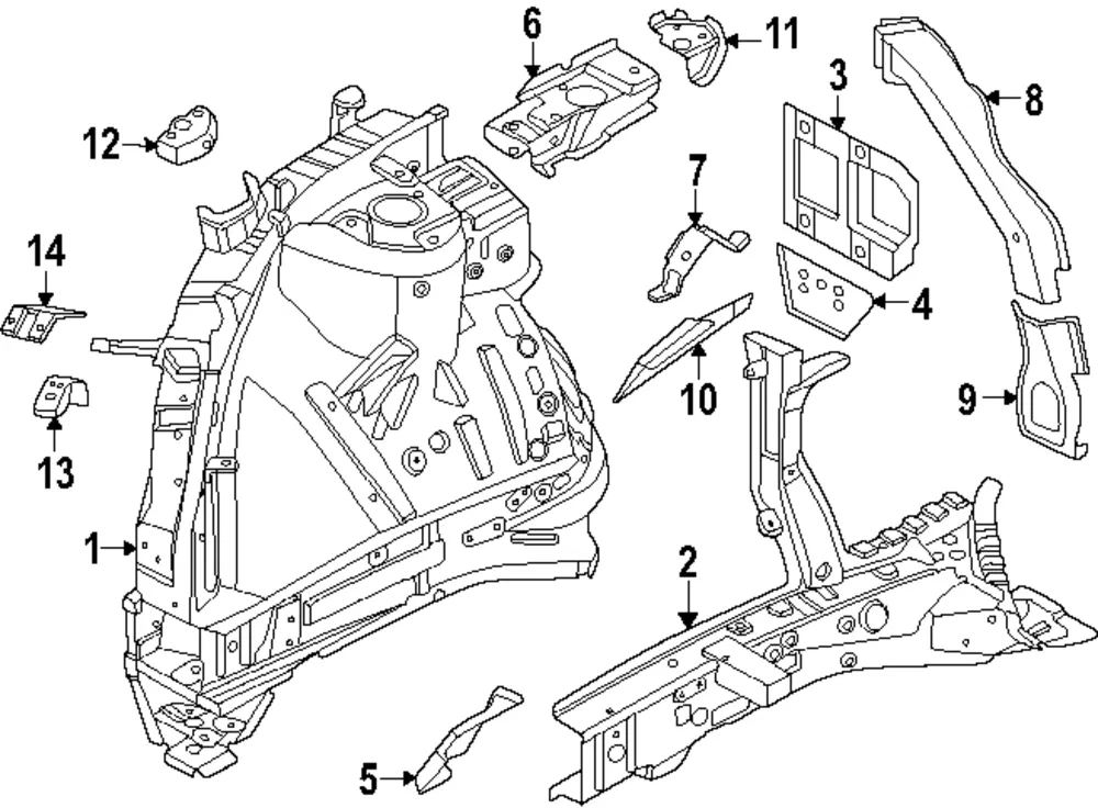Rail Reinforced - Kia (64735-DO000)