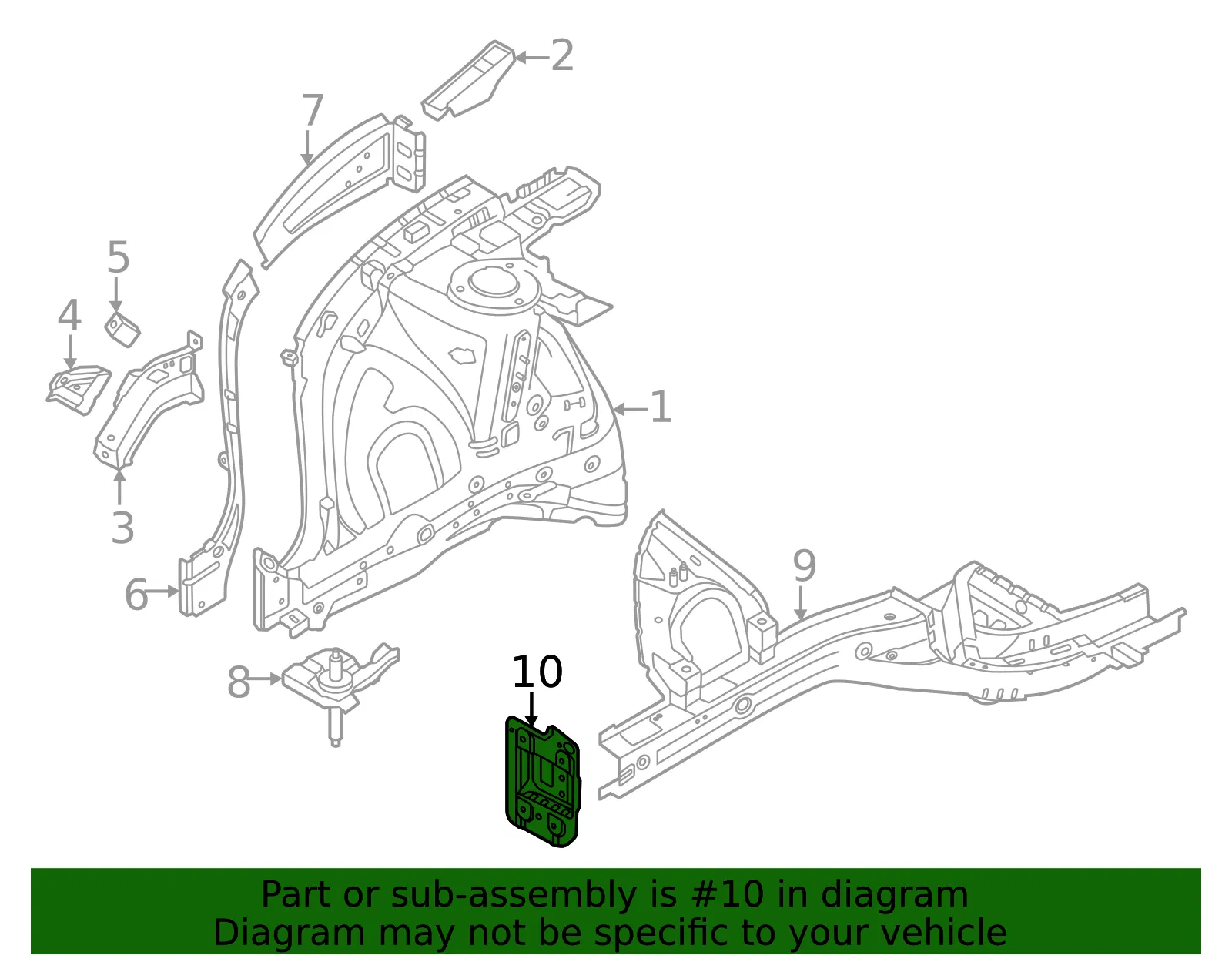 Mount Bracket - Kia (64585-DW000) - view 2