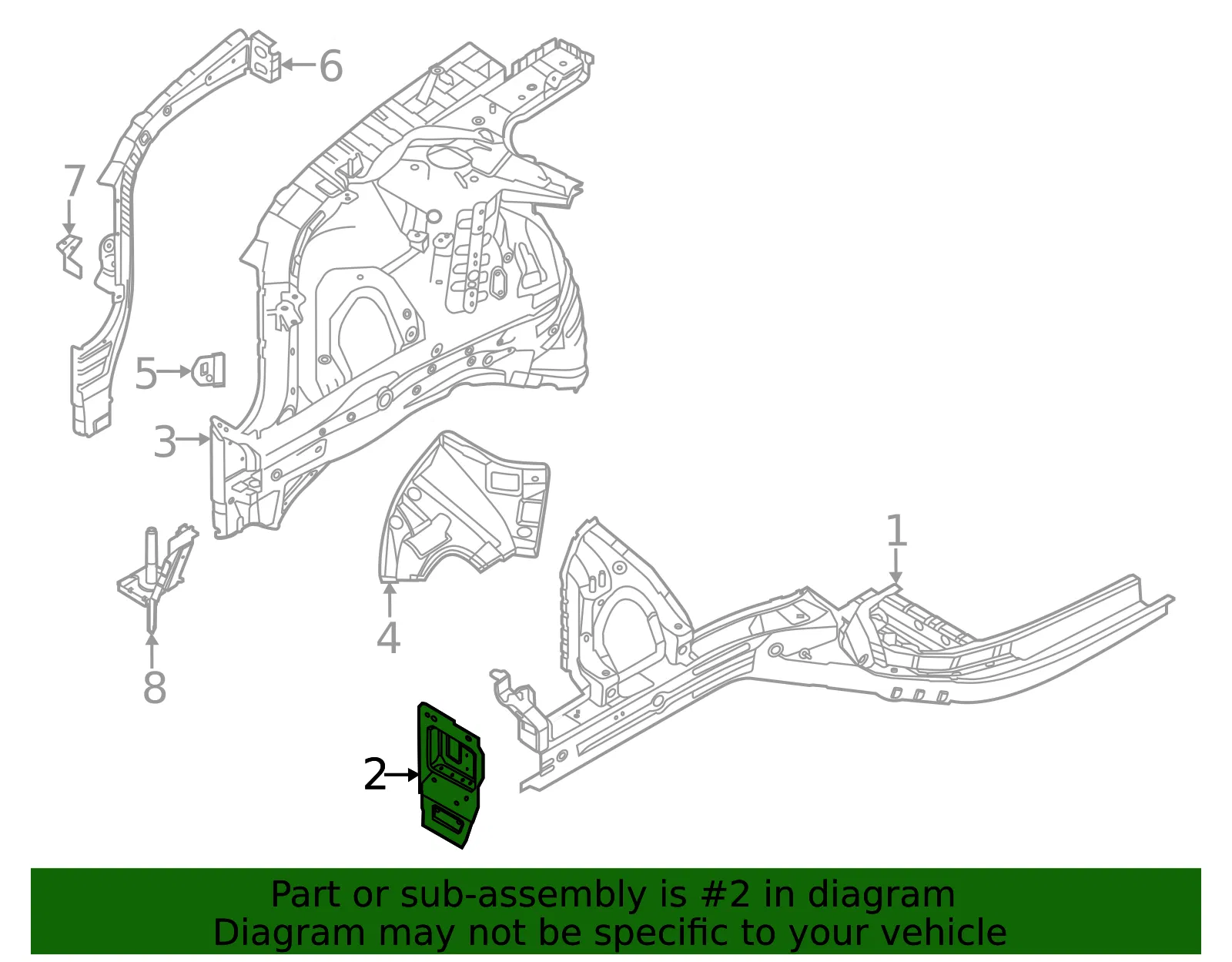 Rail Assembly Bracket - Kia (64575-P2000) - view 2