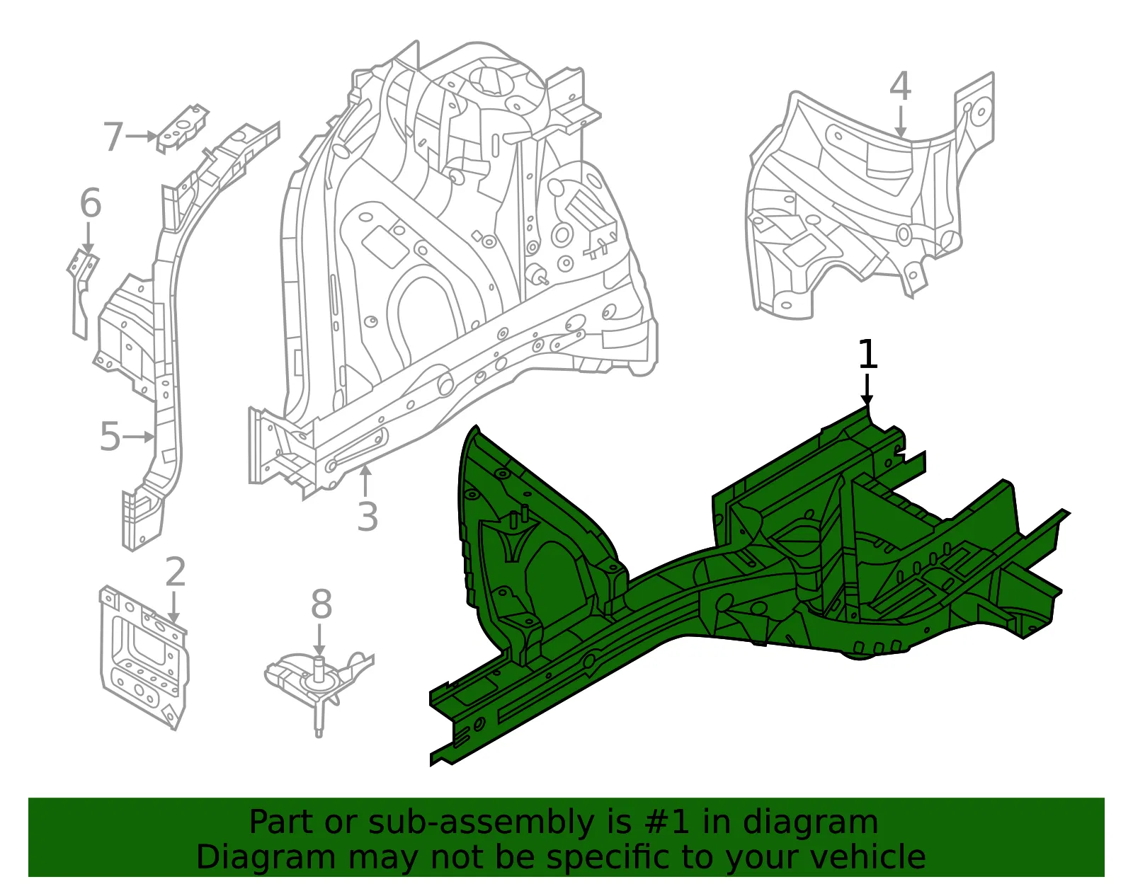 Rail Assembly - Kia (64601-ES000) - view 2