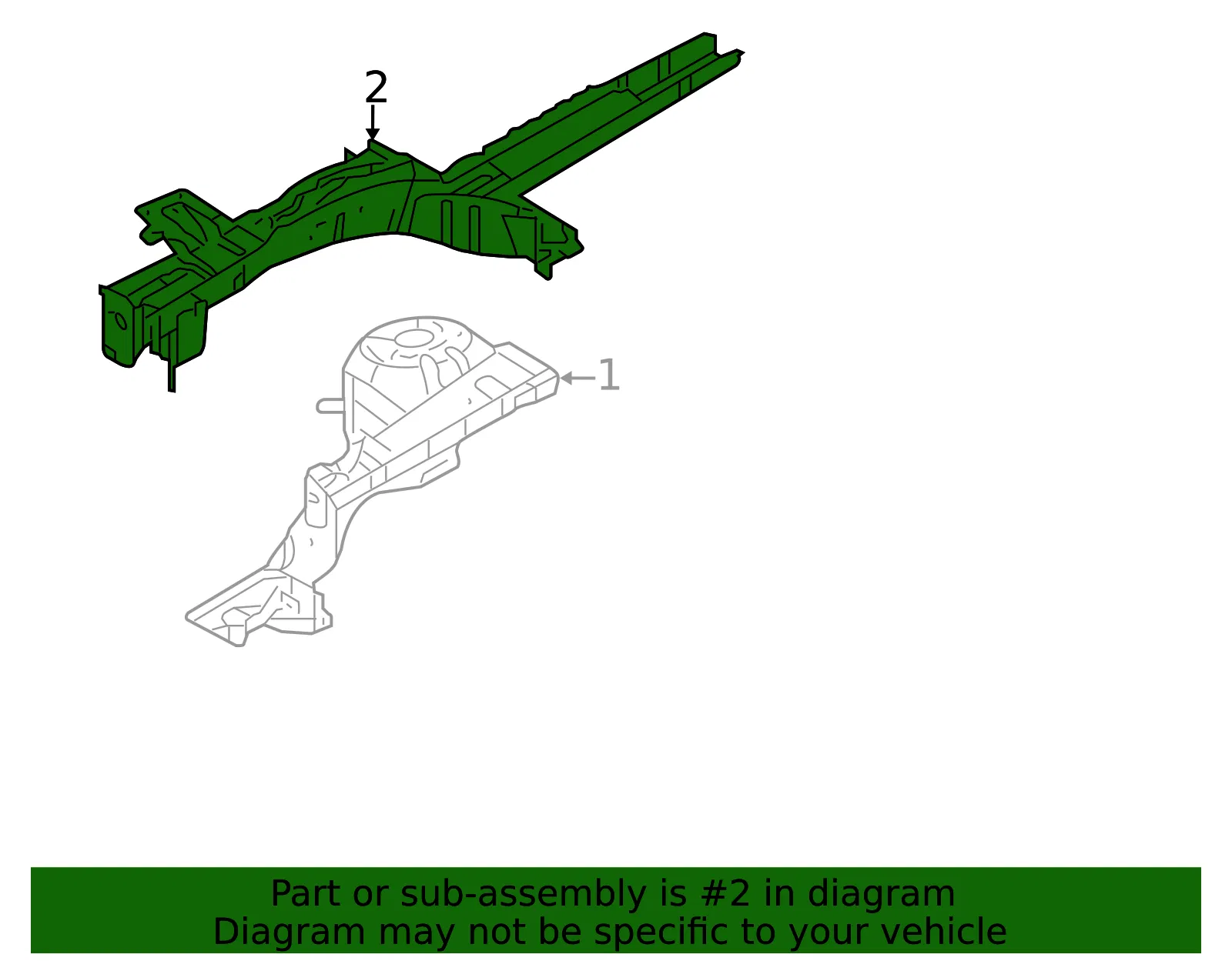 Rail Assembly - Kia (64605-1G302) - view 2