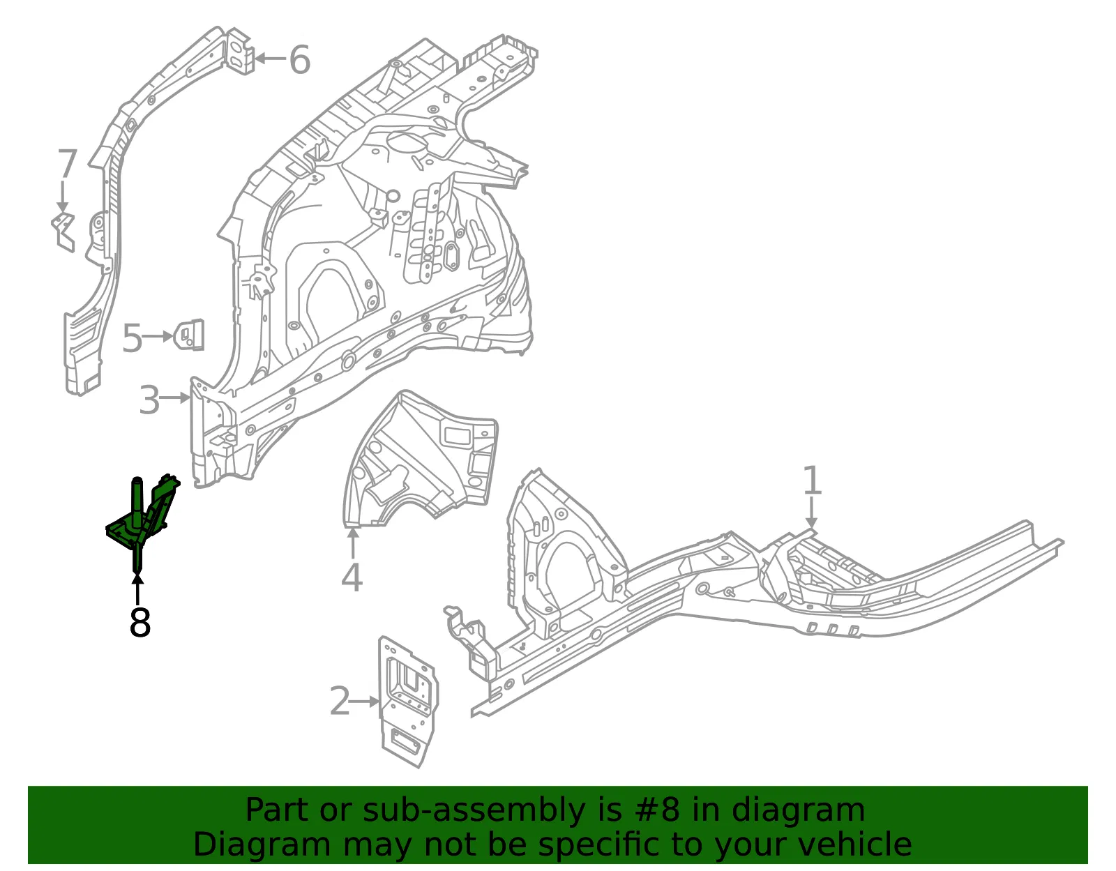 Lower Extension - Kia (64651-N9000) - view 2