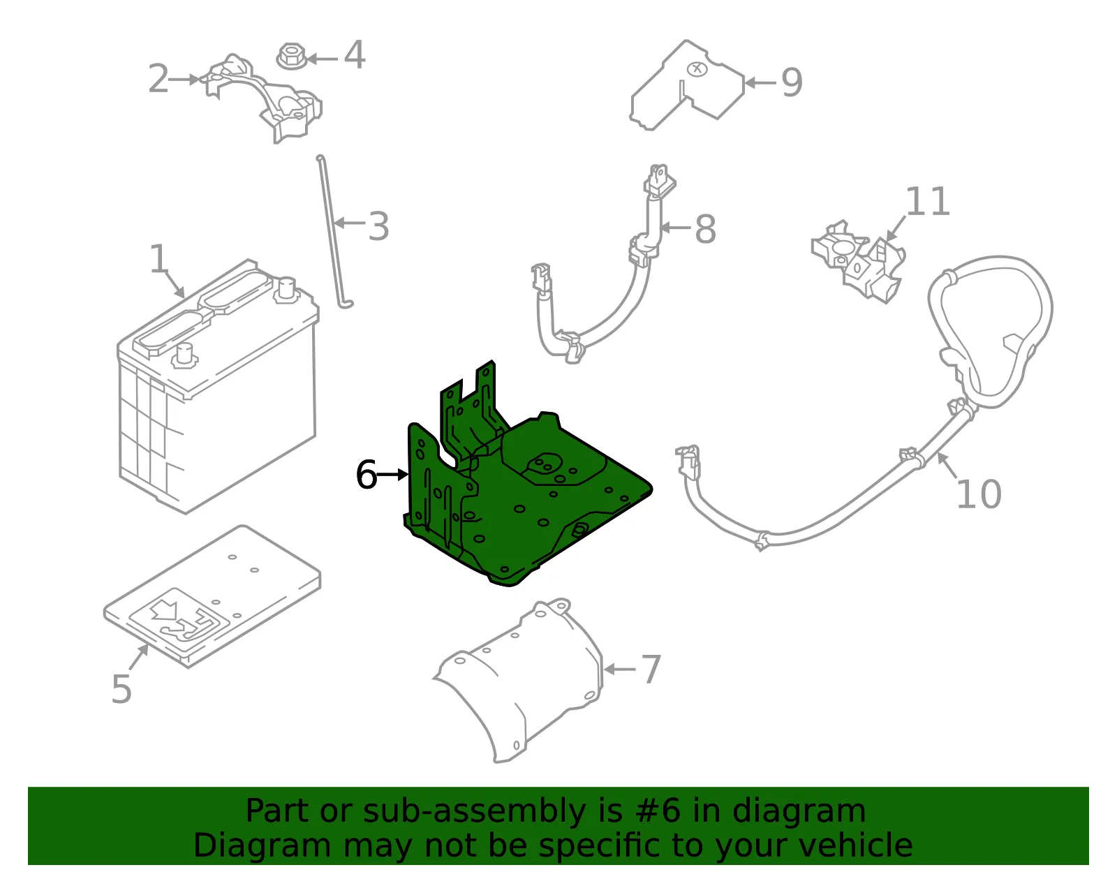 Mount Bracket - Nissan (64860-5SA1A) - view 2