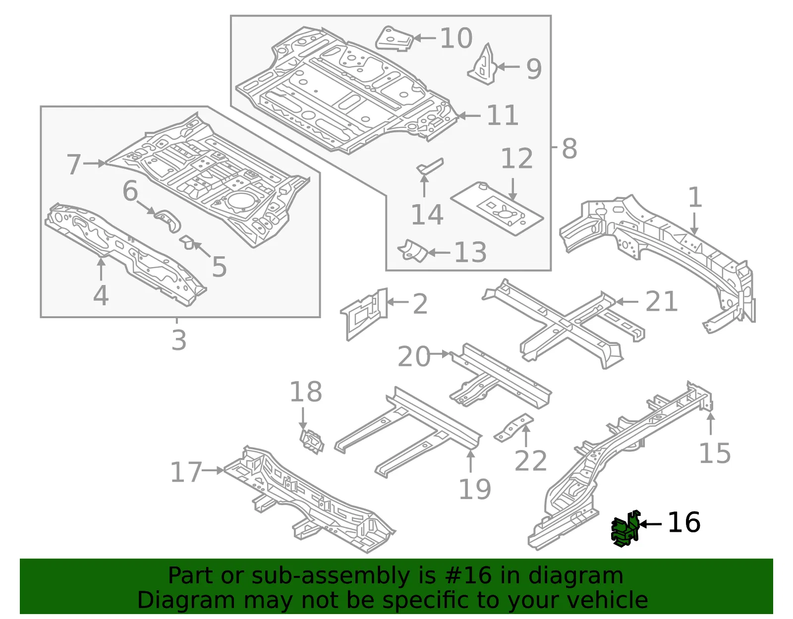 Rail Assembly Front Bracket - Kia (652L2-P4600) - view 2