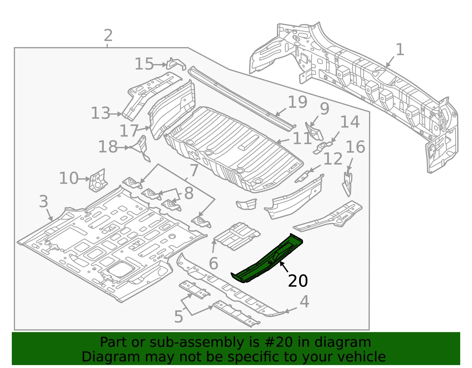 Inner Support Reinforced Plate - Kia (652S2-R0000) - view 2