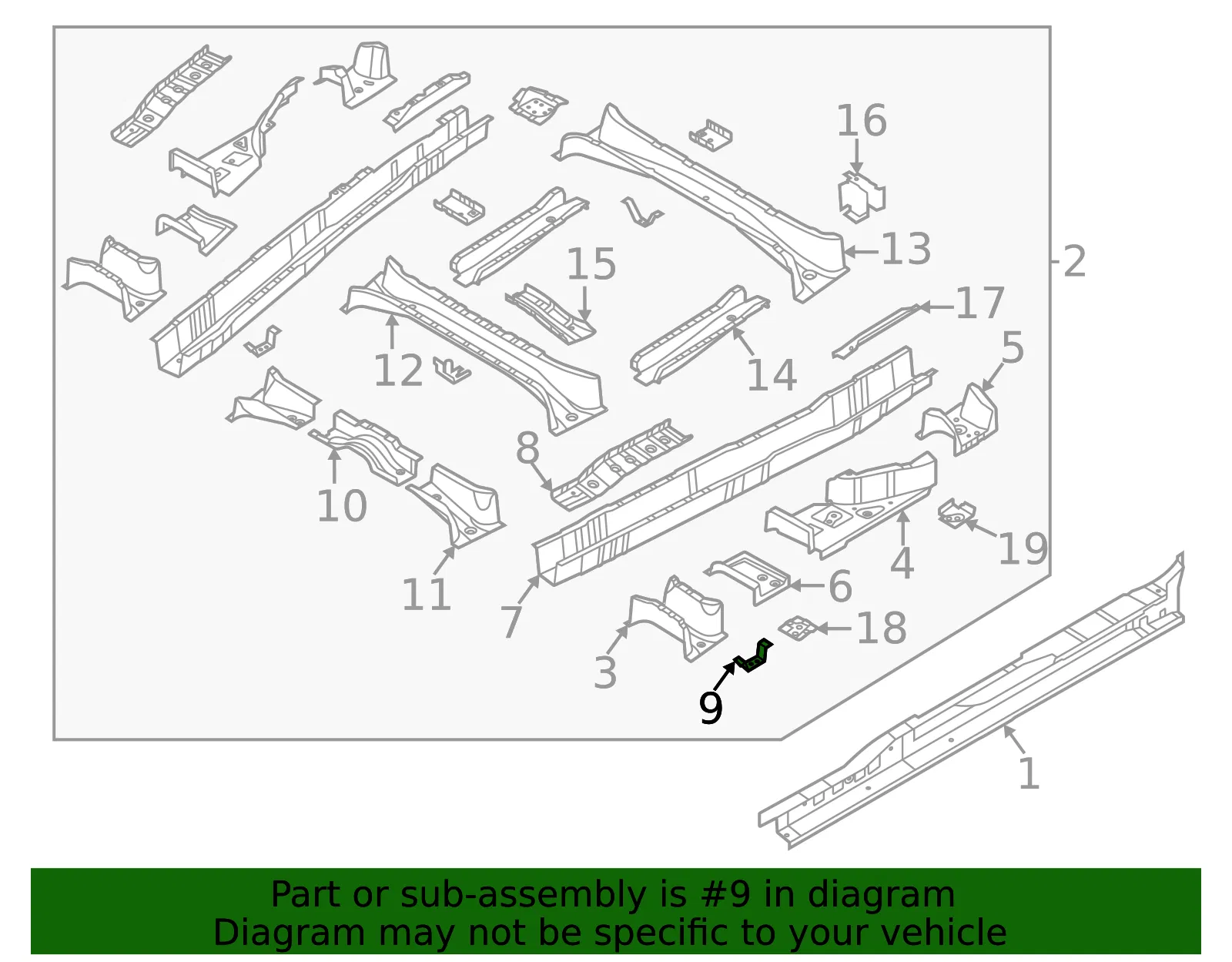 Rail Bracket - Kia (65415-R0000) - view 2