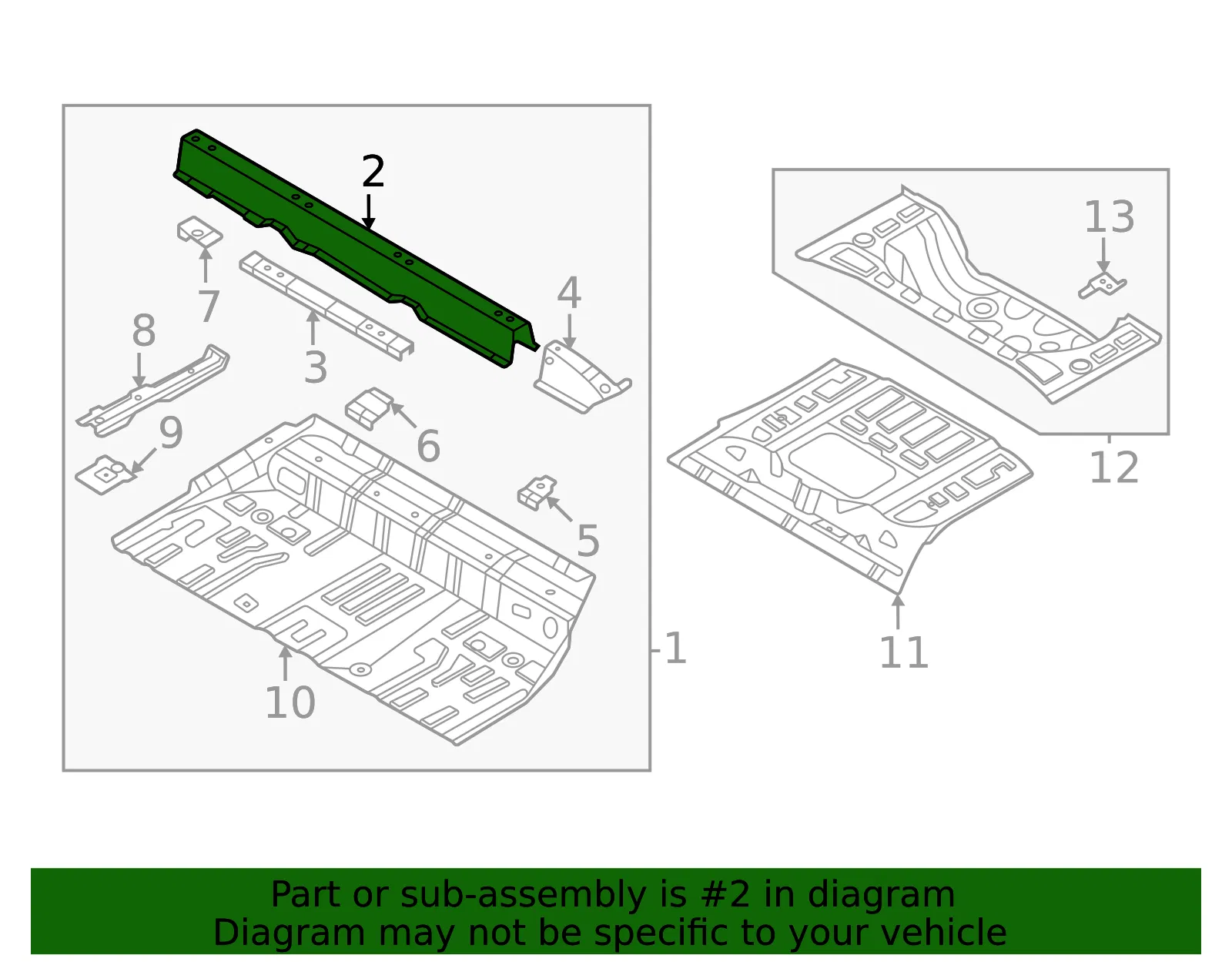 Floor Extension - Kia (65521-CV000) - view 2
