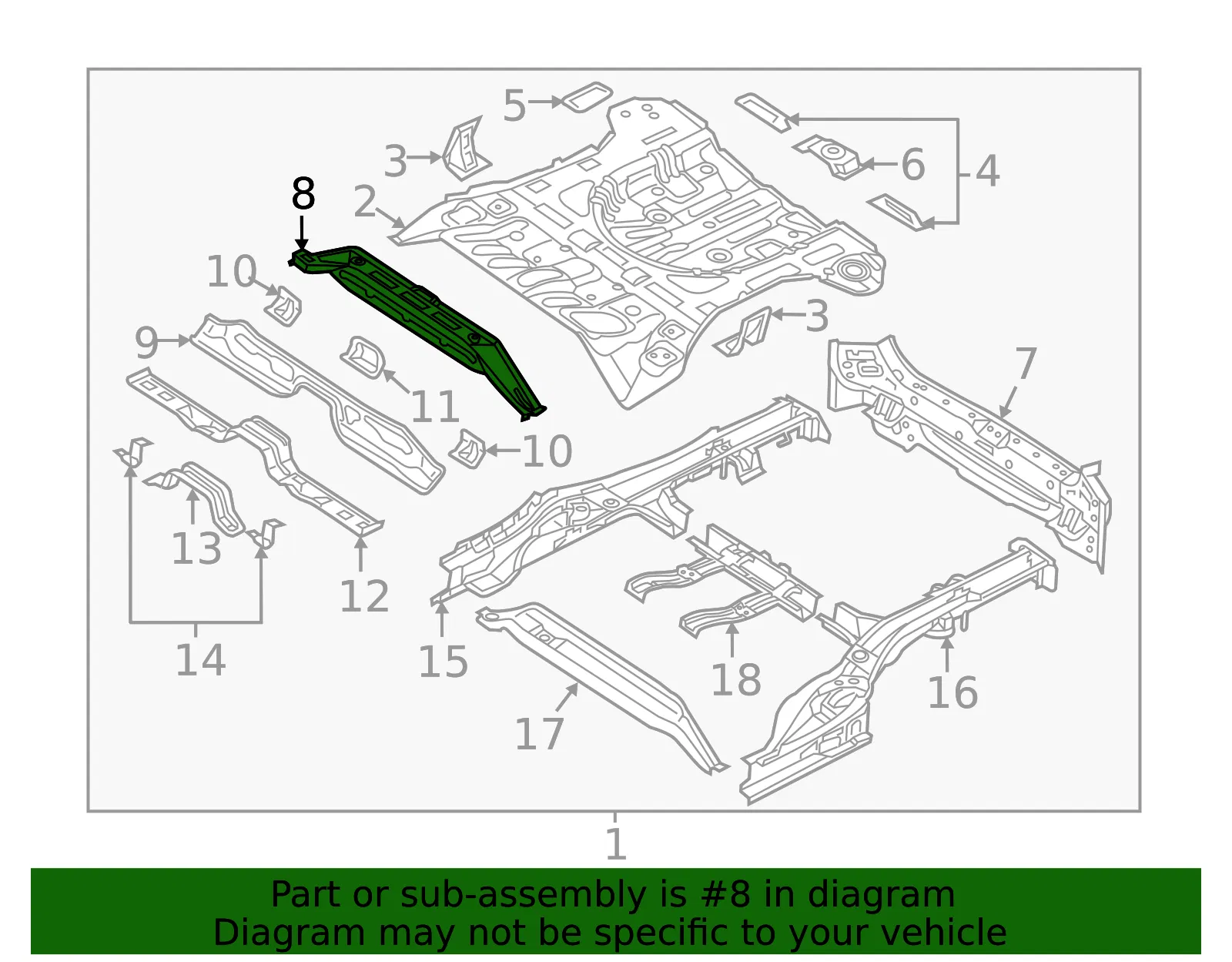Cross-Member - Kia (65522-D3000) - view 2