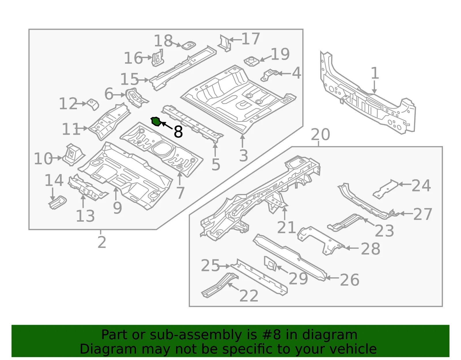 Access Panel Bracket - Kia (65523-G5000) - view 2