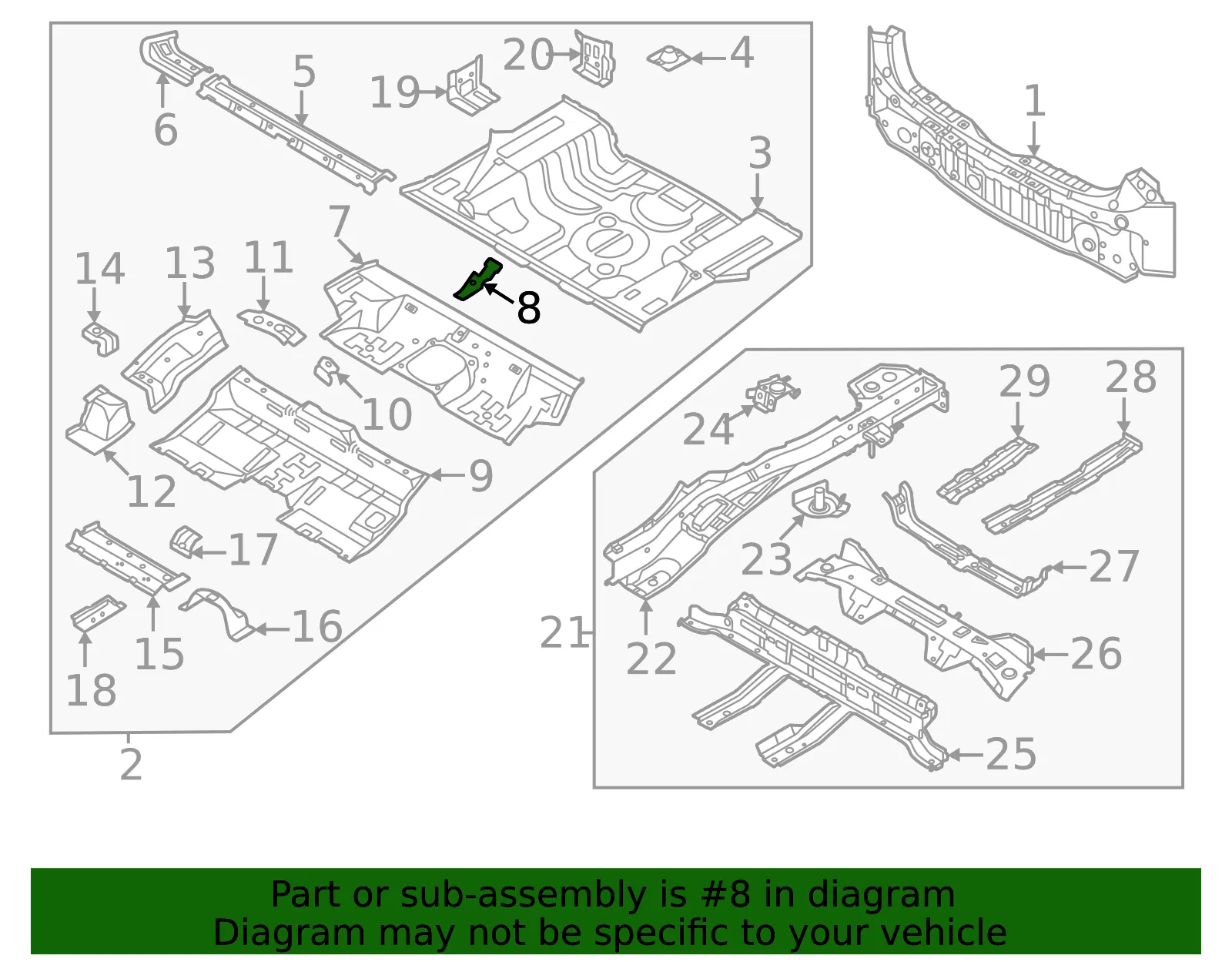 Access Panel Bracket - Kia (65557-AT000) - view 2
