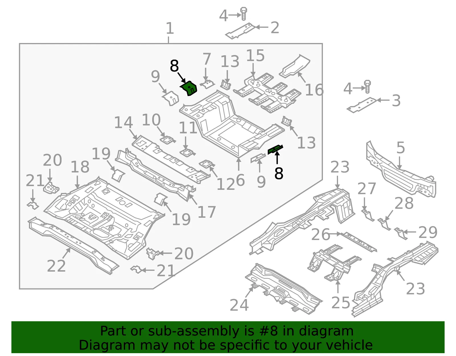 Bracket - Driver's Side (LH) - Kia (65635-E6000) - view 2