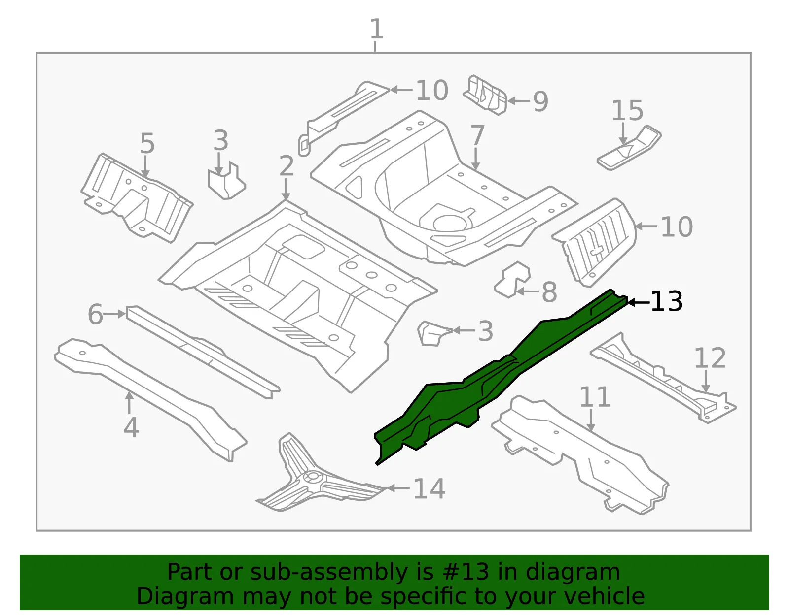 Rail Assembly - Kia (65710-2T011) - view 2
