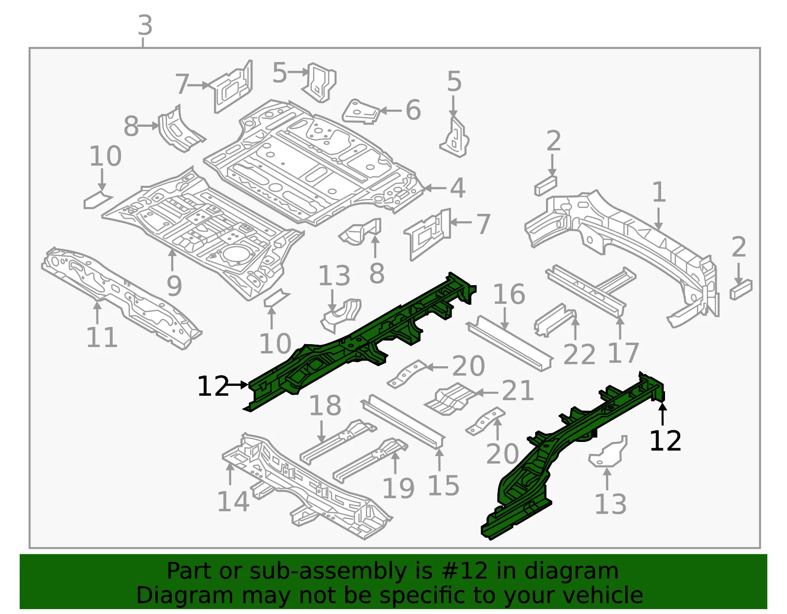 Rail Assembly - Kia (65720-C6000) - view 2