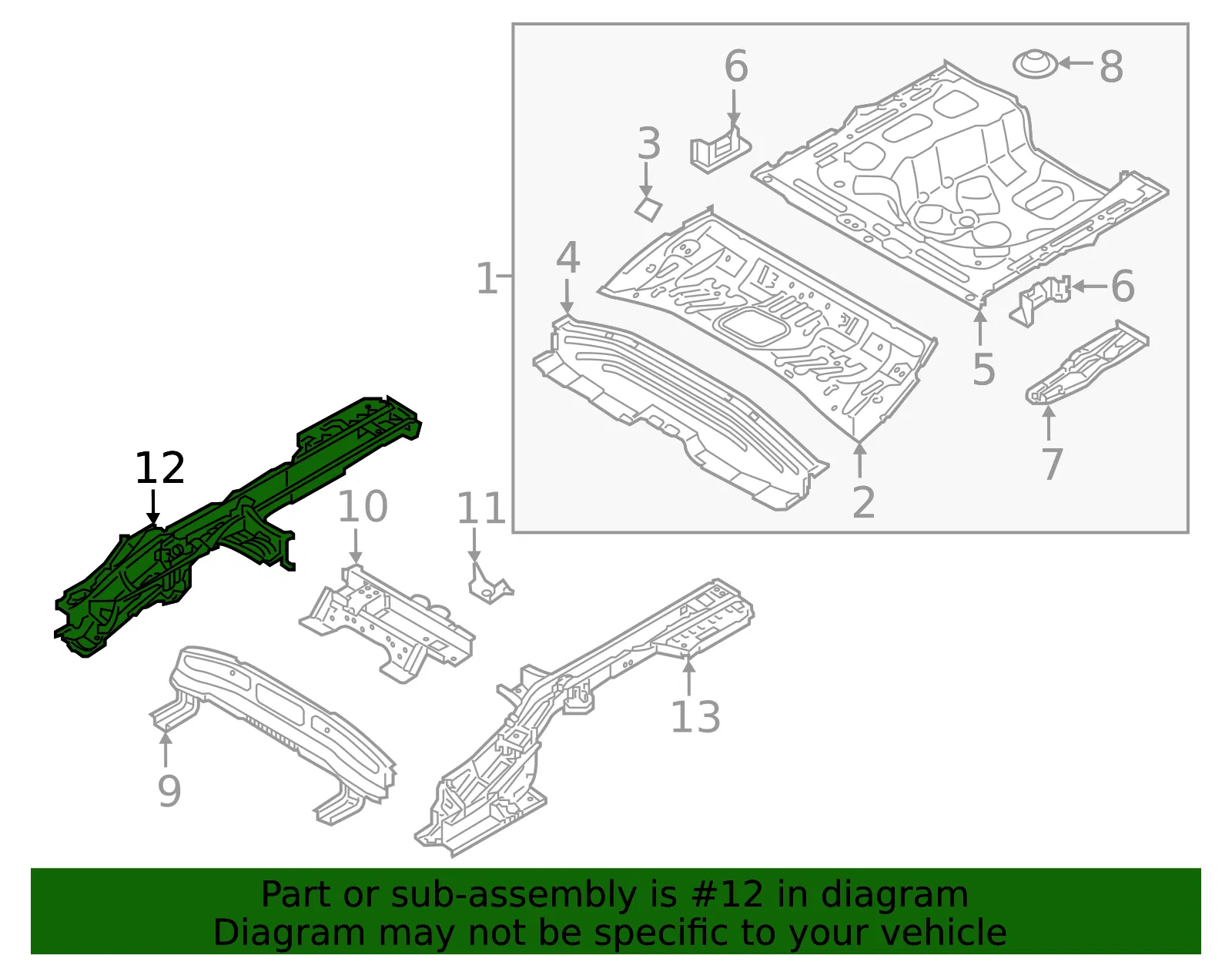 Rail Assembly - Kia (65720-H9200) - view 2