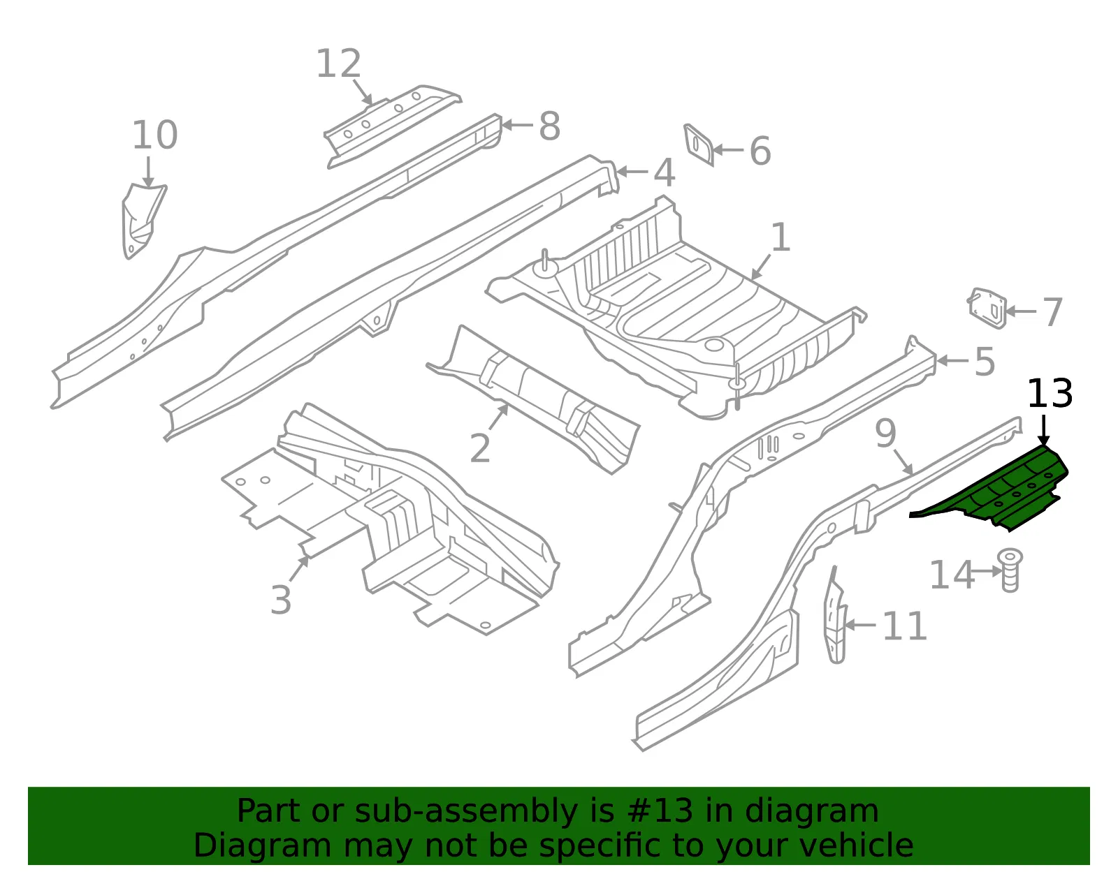 Rear Panel - Kia (65731-J6000) - view 2