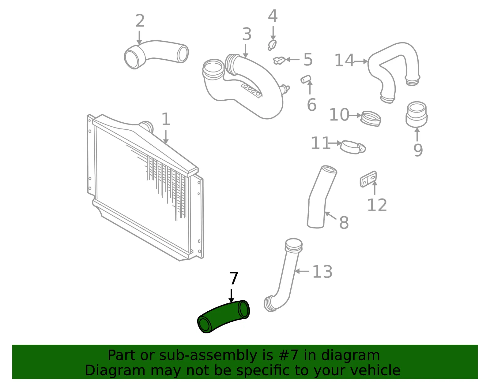 Inter-Cooler Pipe - Volvo (6842167) - view 3
