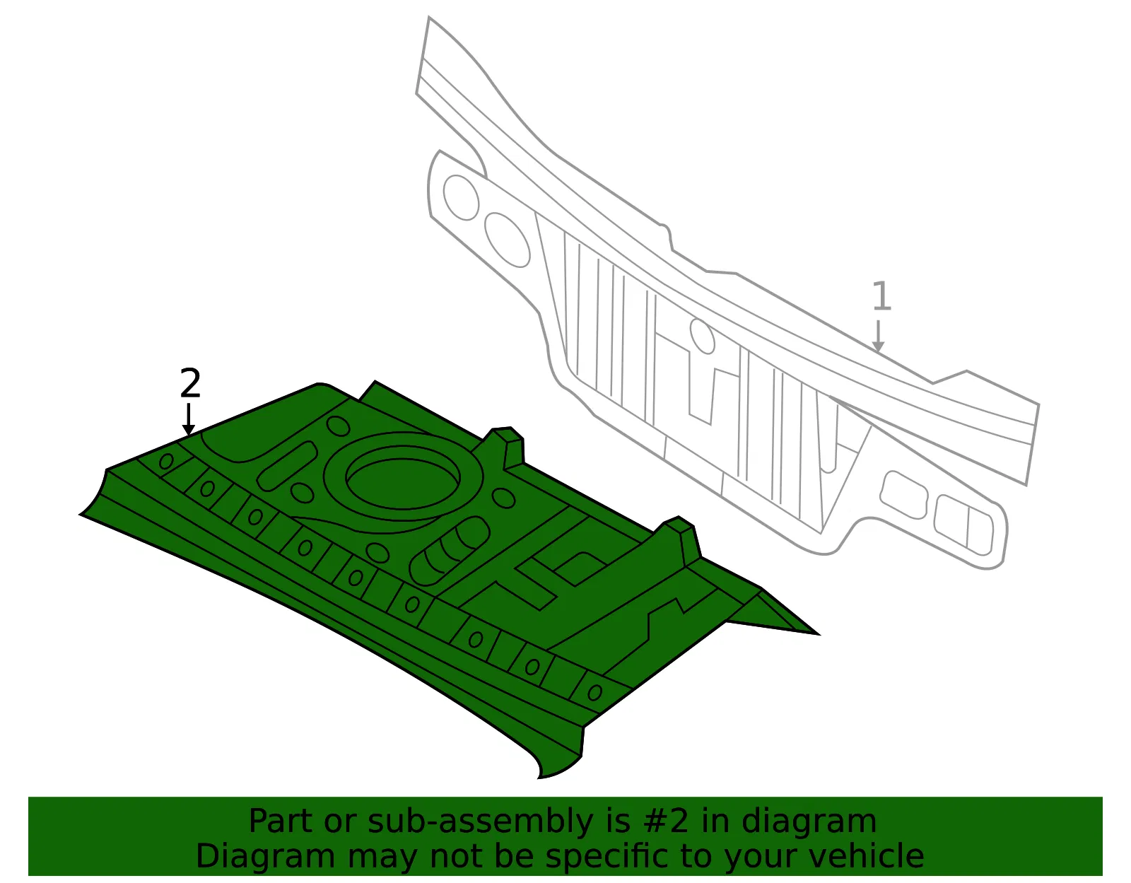 Pkg Tray Panel - Kia (69300-2G300) - view 2