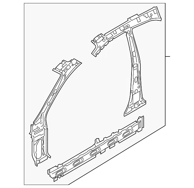 Inner Panel Assembly - Passenger Side (RH) - Kia (71106-3E310)