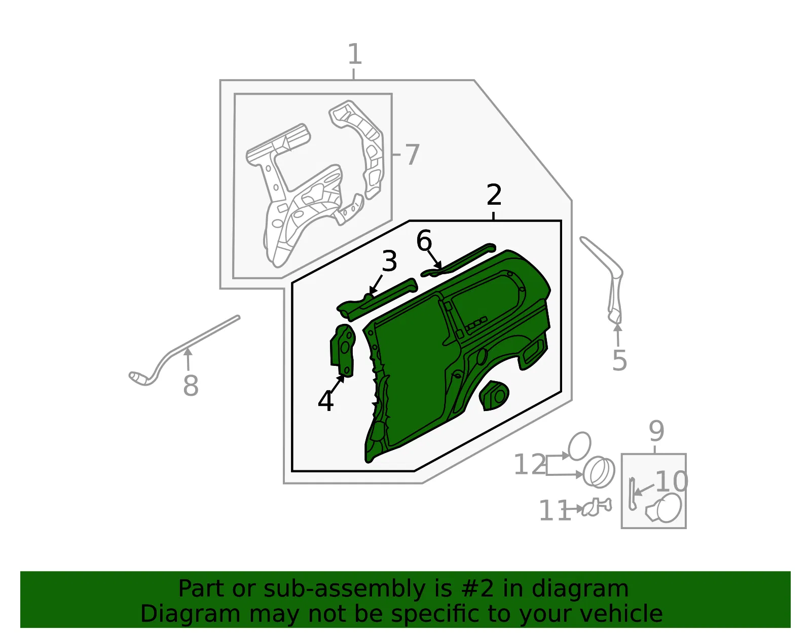 Outer Panel - Kia (71113-4D510) - view 2