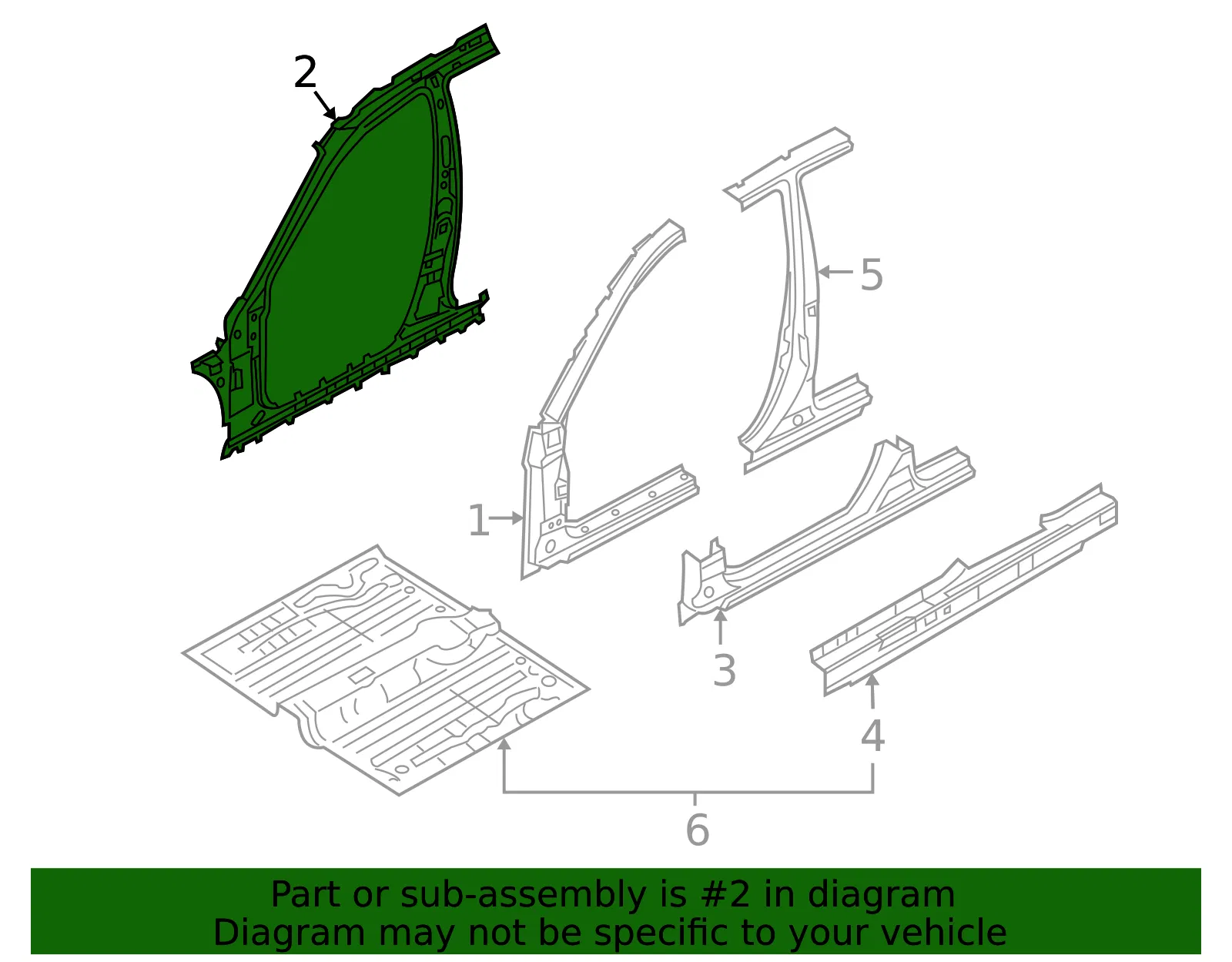 Inner Panel - Kia (71201-2G000) - view 2