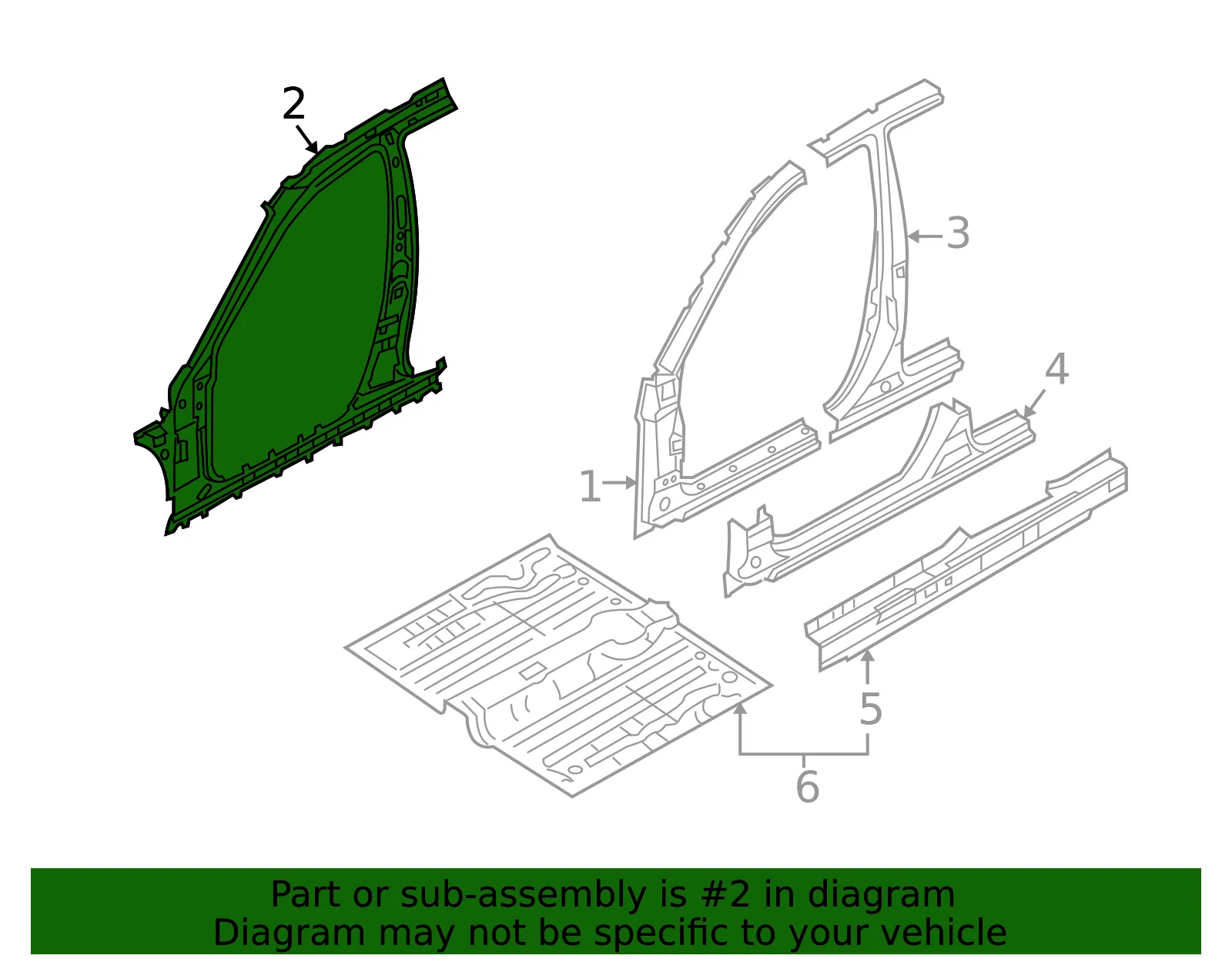 Inner Panel - Kia (71202-2G000) - view 2