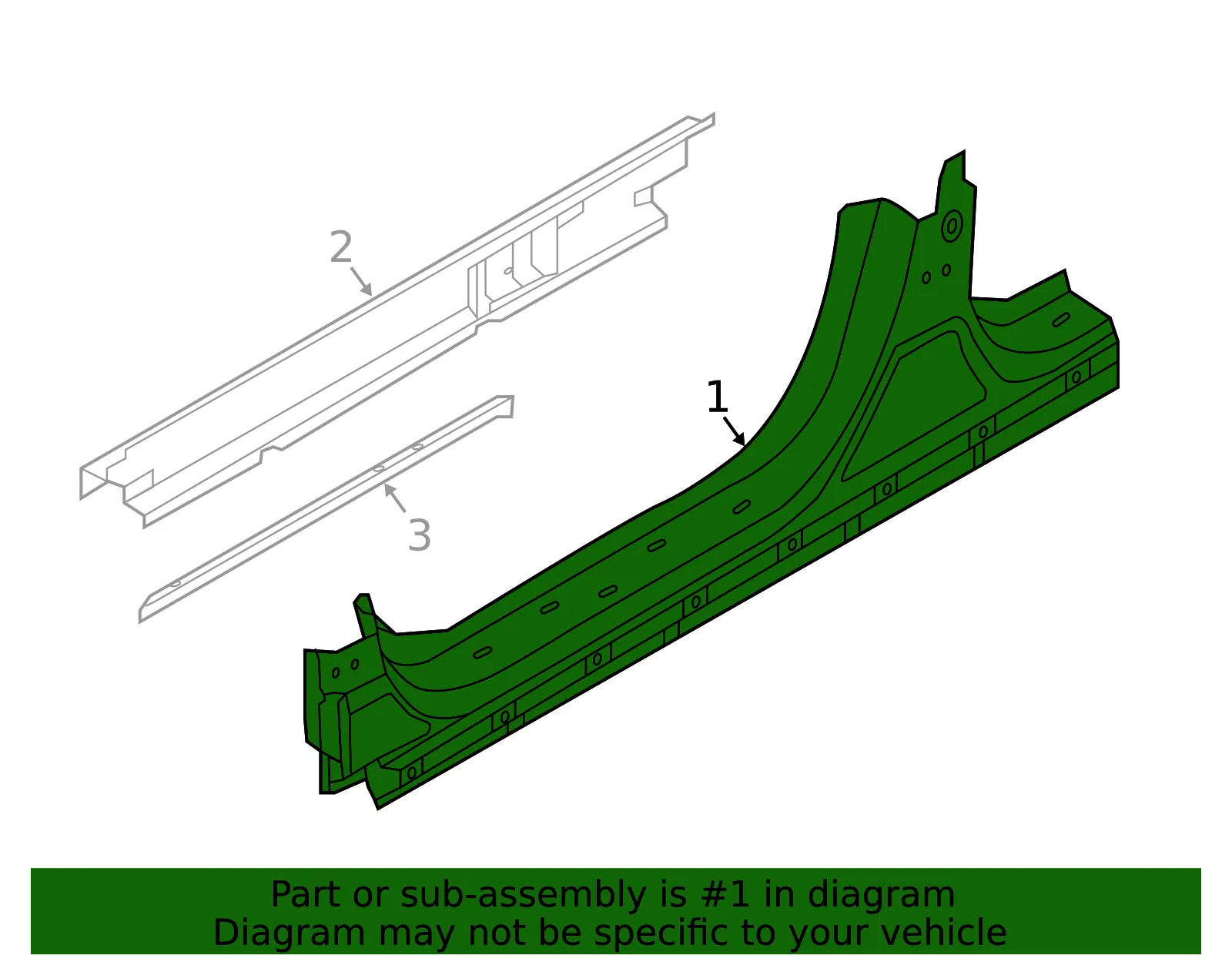 Panel Side Sill Outer - Kia (71312-D4D50) - view 2
