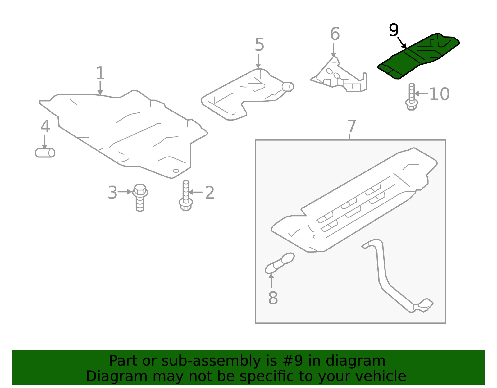 Floor Pan Heat Shield - Nissan (74751-EZ11A) - view 2