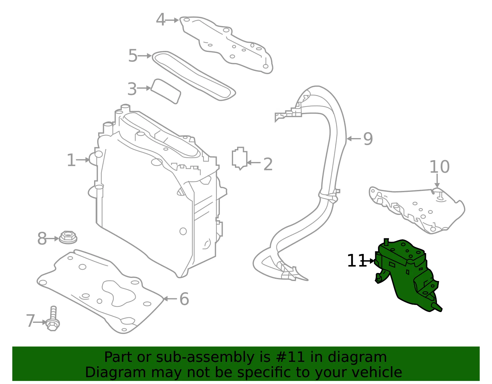 Mount Bracket - Nissan (75860-4BC0A) - view 2