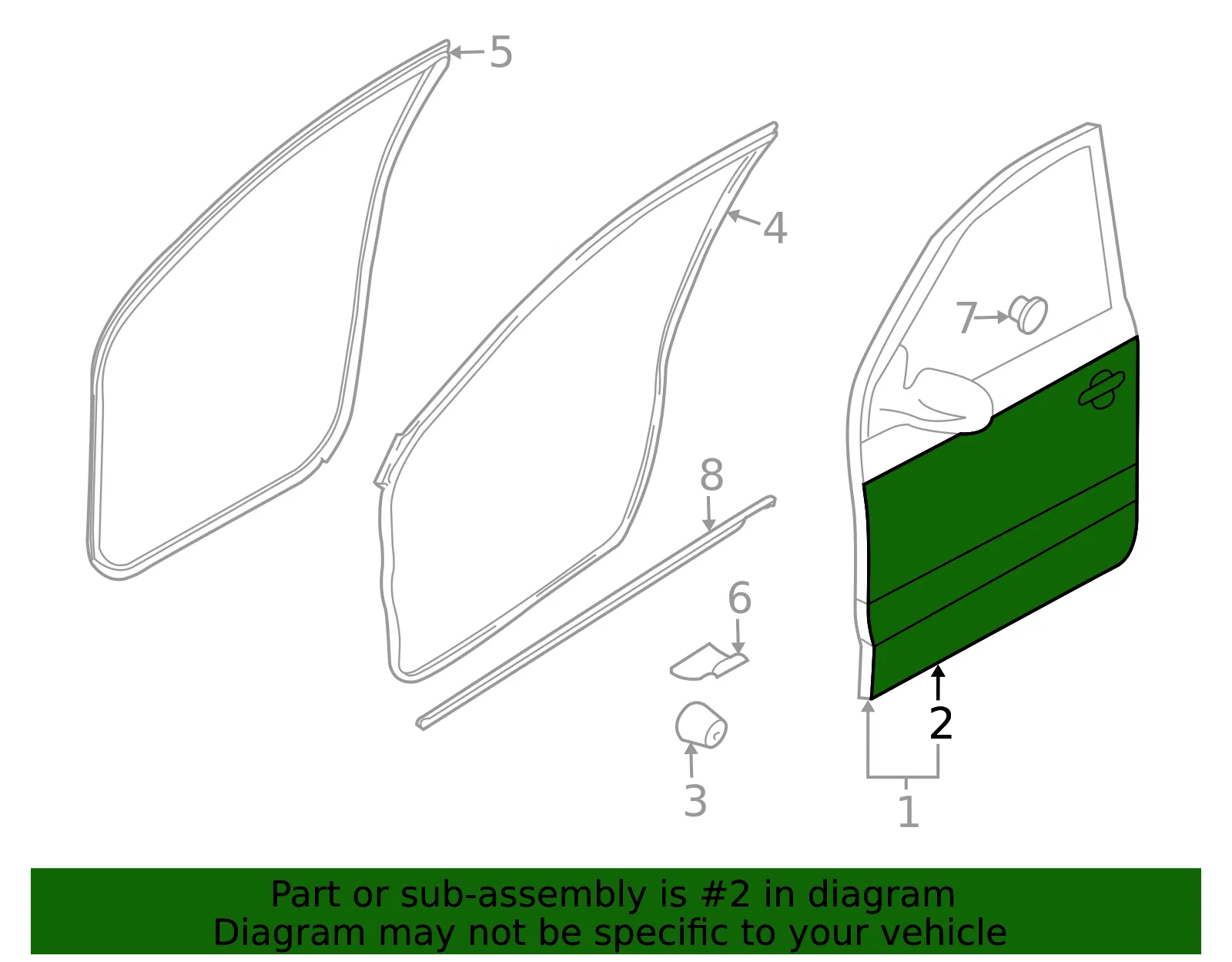 Outer Panel - Driver's Side (LH) - Kia (76111-1F030) - view 2