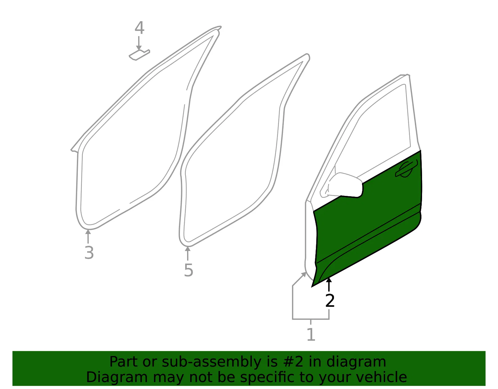 Outer Panel - Driver's Side (LH) - Kia (76111-2J010) - view 2