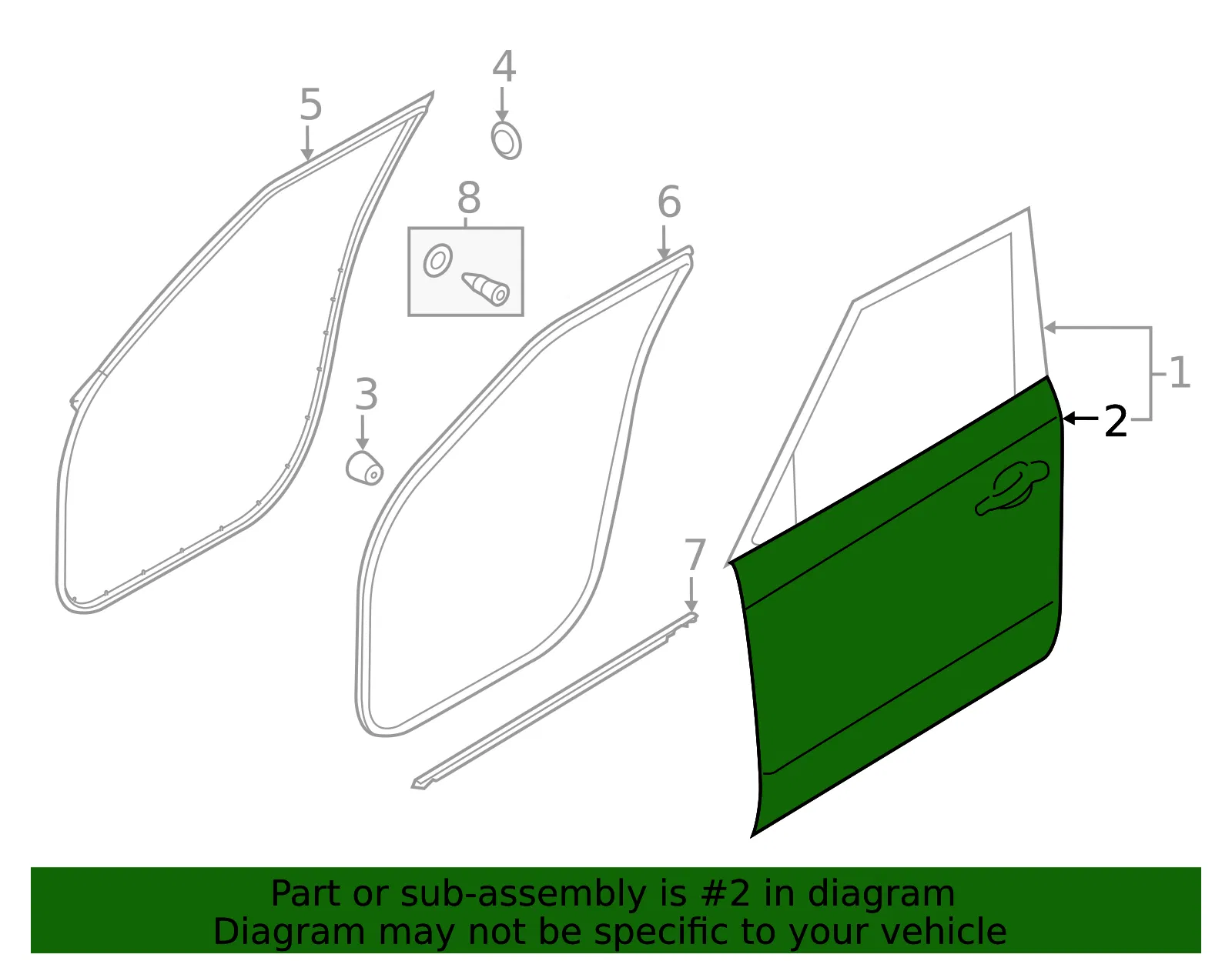 Outer Panel - Driver's Side (LH) - Kia (76111-B2000) - view 2