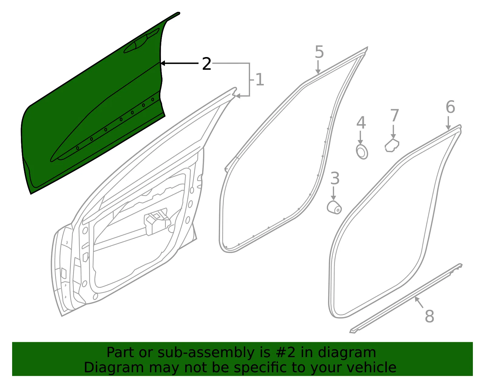 Outer Panel - Kia (76111-DB000) - view 2