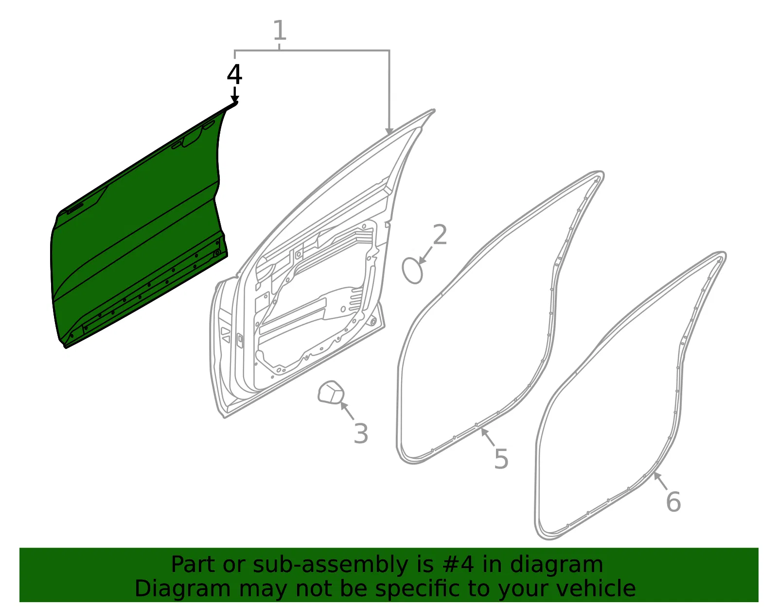 Outer Panel - Kia (76111-P1000) - view 2