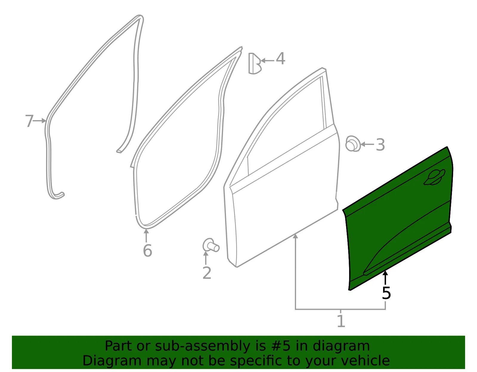 Outer Panel - Kia (76111-Q5000) - view 2