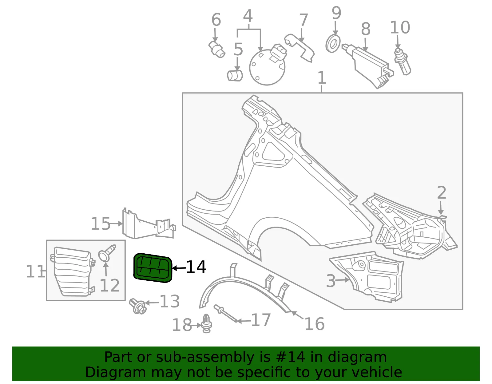 Pressure Valve - Nissan (76804-3GY0A) - view 2