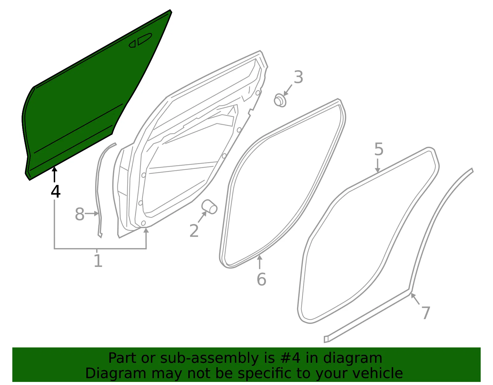 Outer Panel - Driver's Side (LH) - Kia (77111-J6000) - view 2