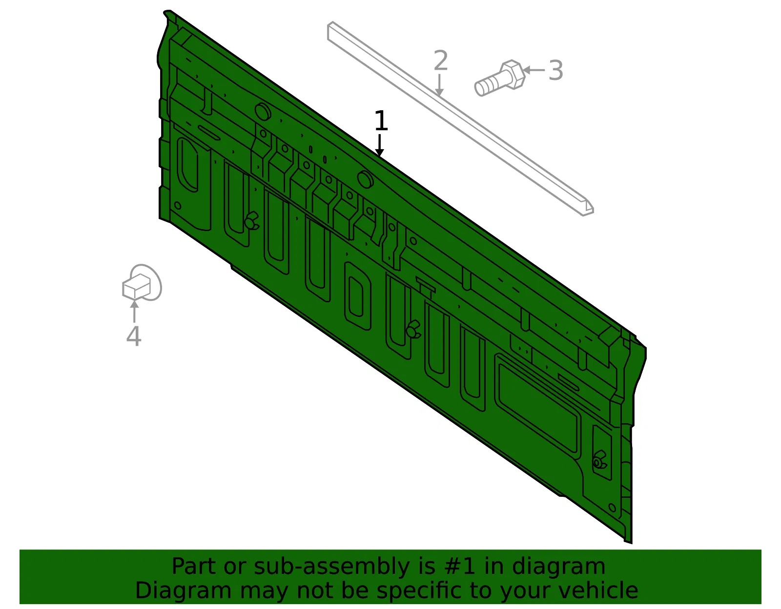 Back Panel - Nissan (79100-9BU0B) - view 2