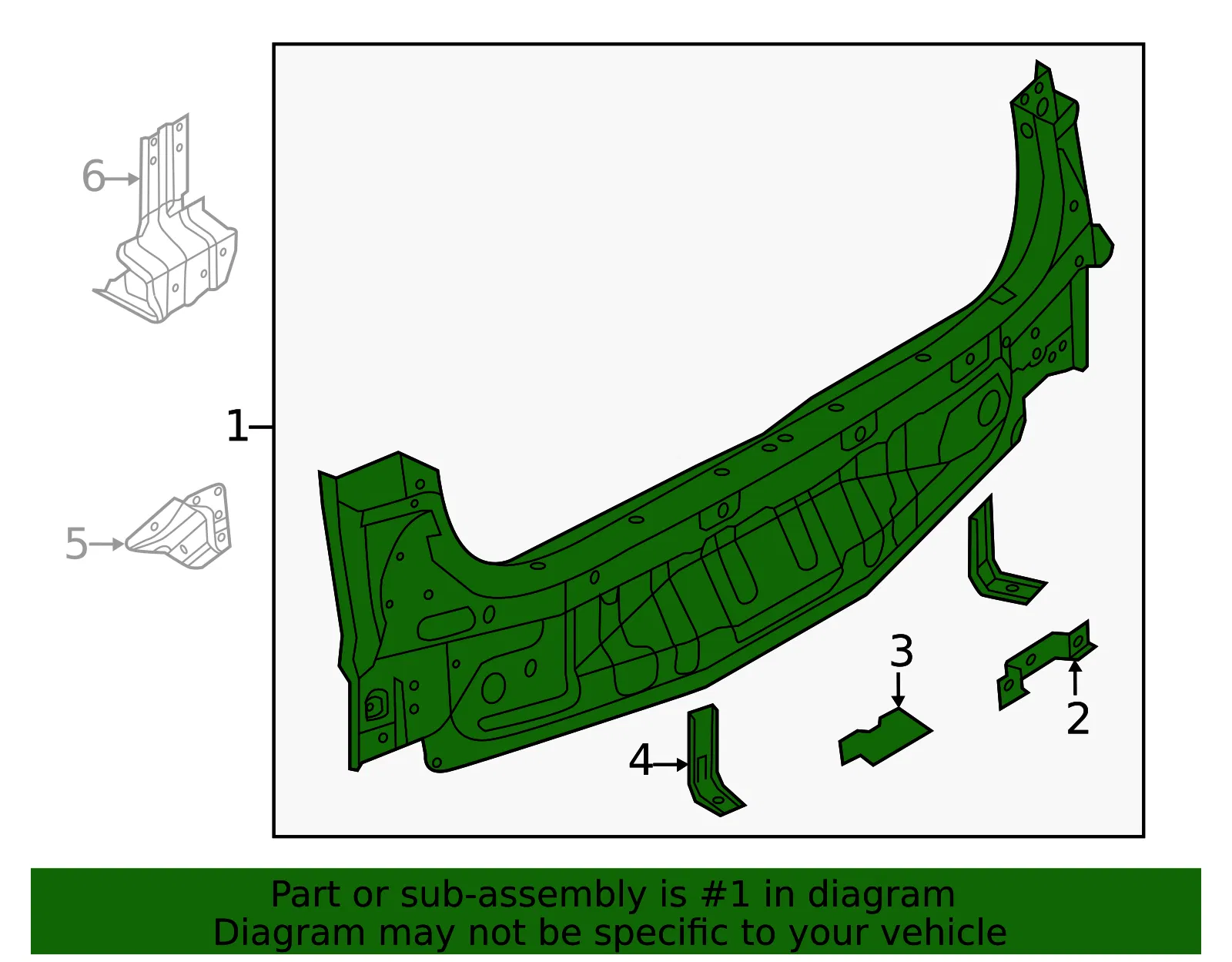 Rear Upper Panel - Nissan (79110-1JA0A) - view 2