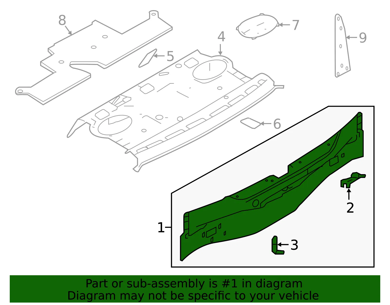 Rear Upper Panel - Nissan (79110-6CA0A) - view 2