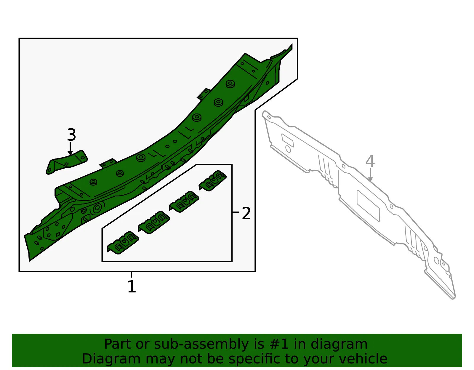 Rear Upper Panel - Nissan (79110-6FK0A) - view 3