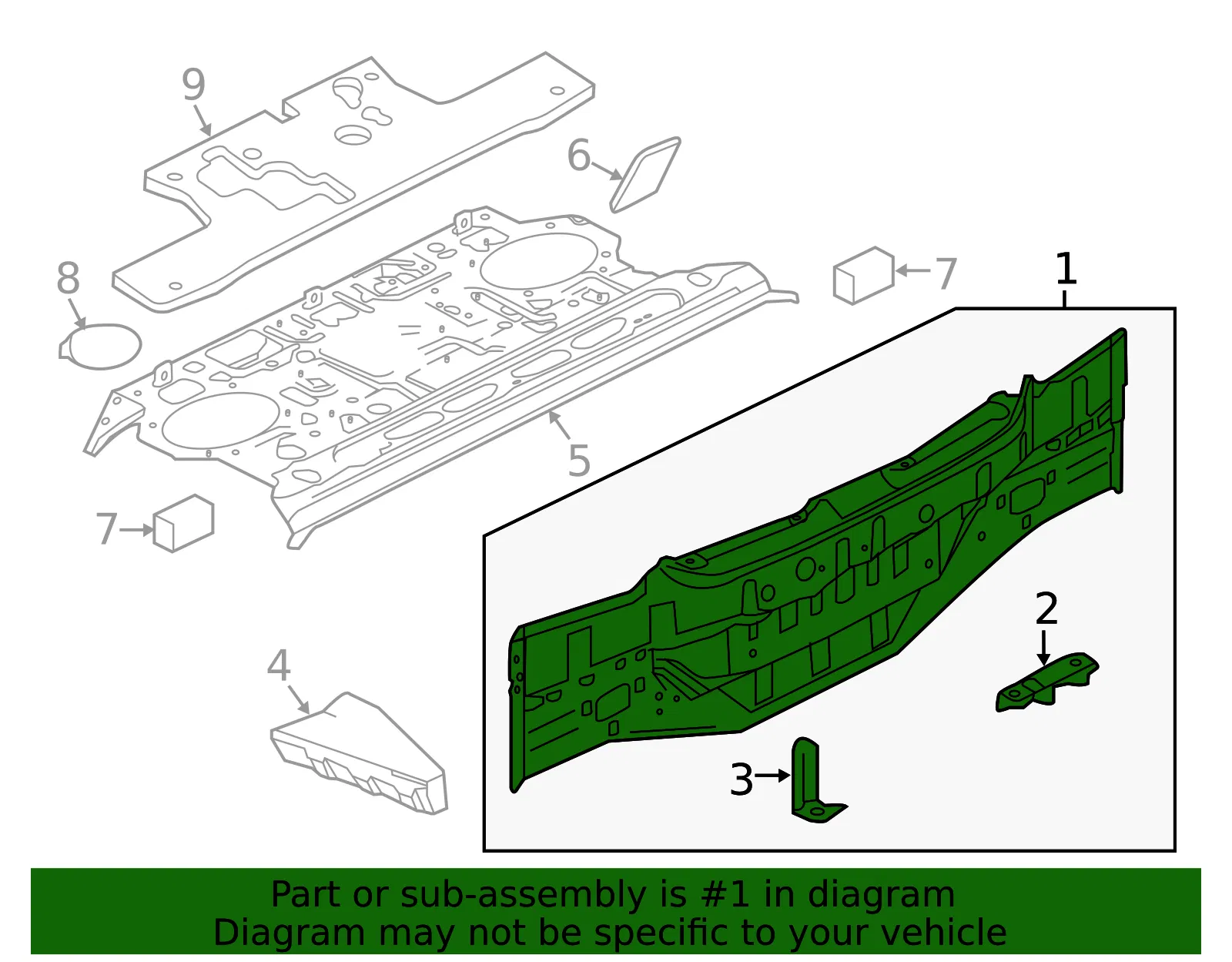 Rear Upper Panel - Nissan (79110-9DJ0A) - view 2