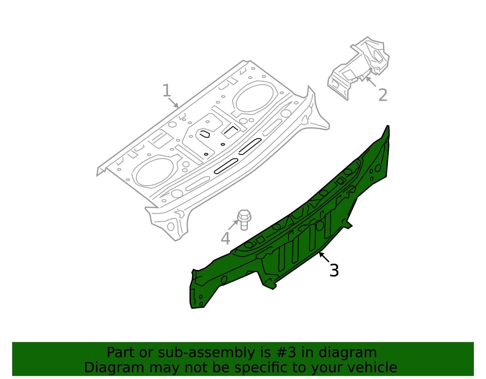 Rear Body Panel - Nissan (79110-ET030) - view 3