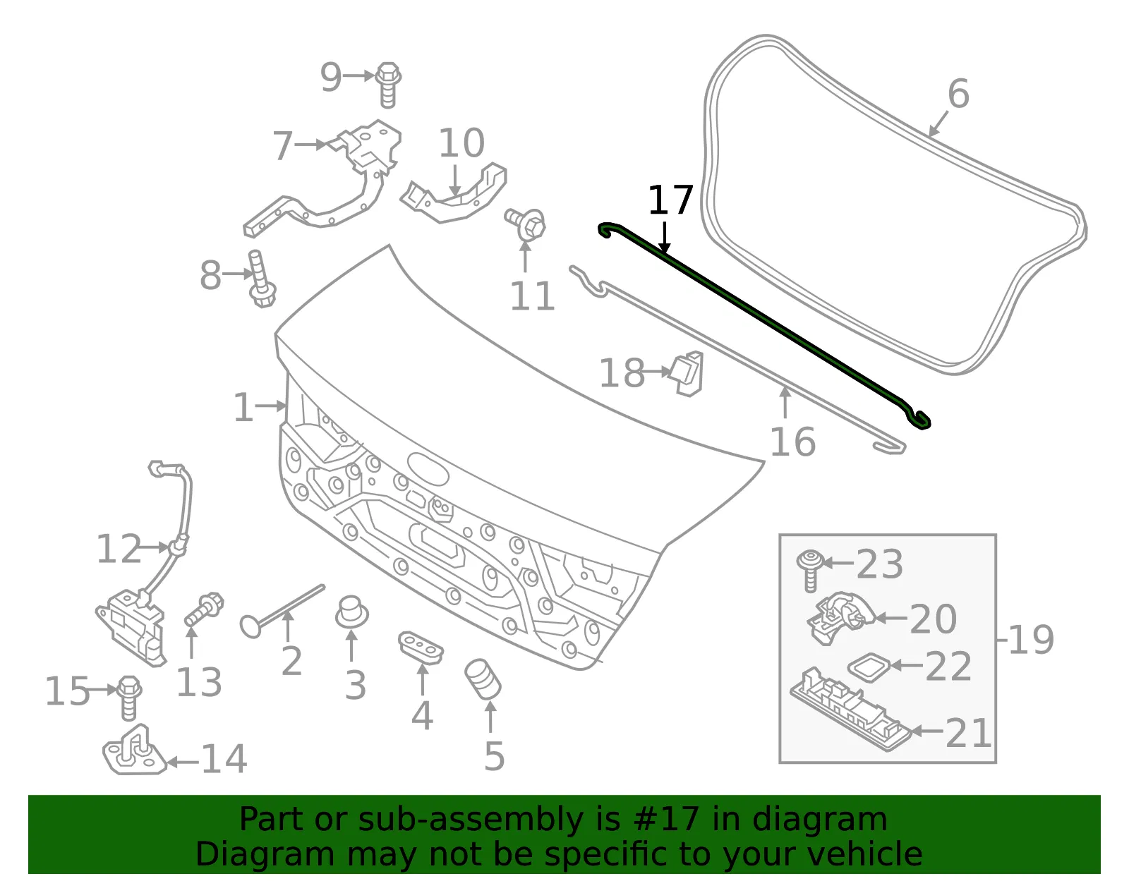 Torsion Rod - Driver's Side (LH) - Kia (79273-D5030) - view 2